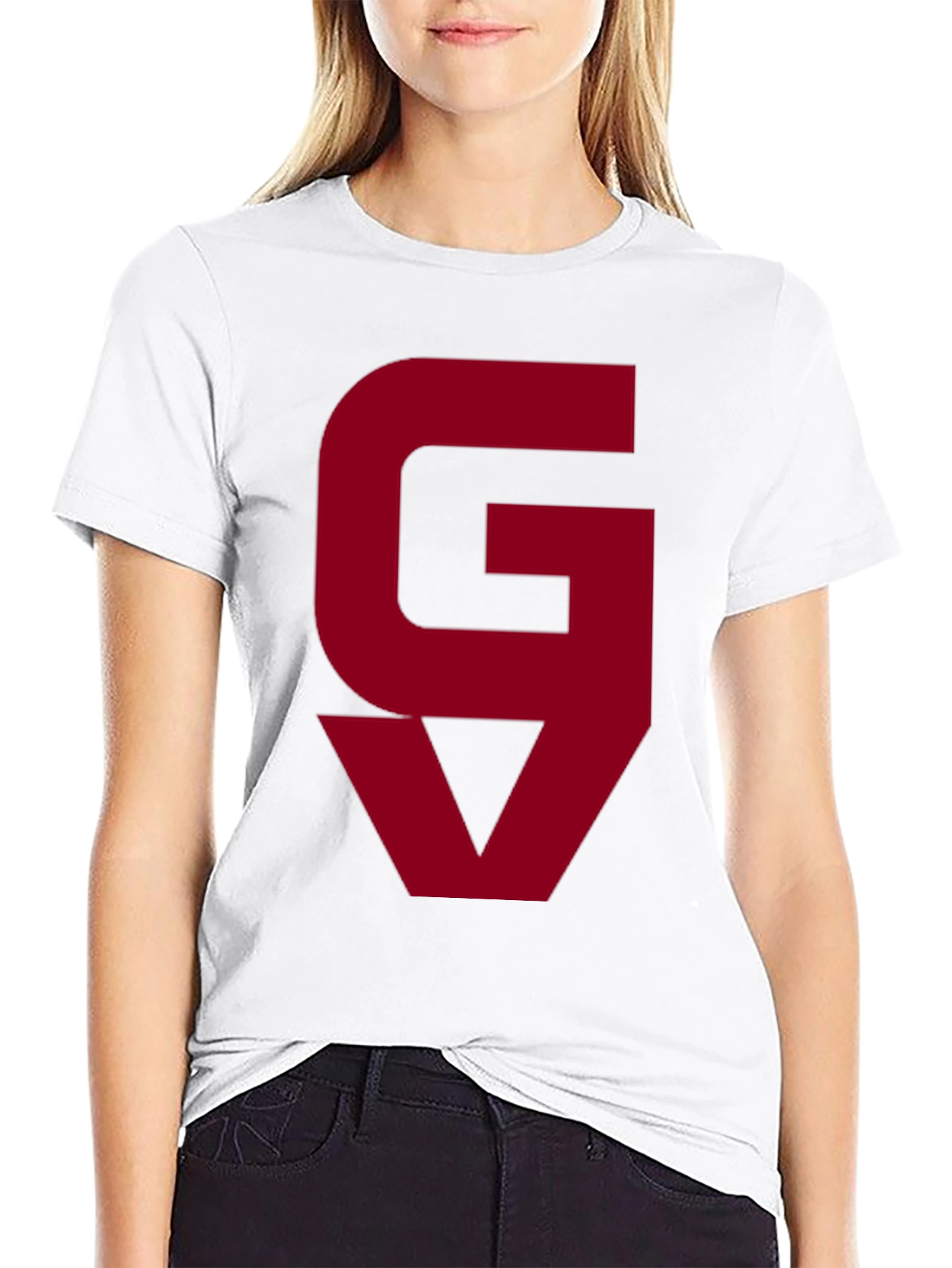 Black GV Logo Graphic Tee - Bold Statement Shirt view 9