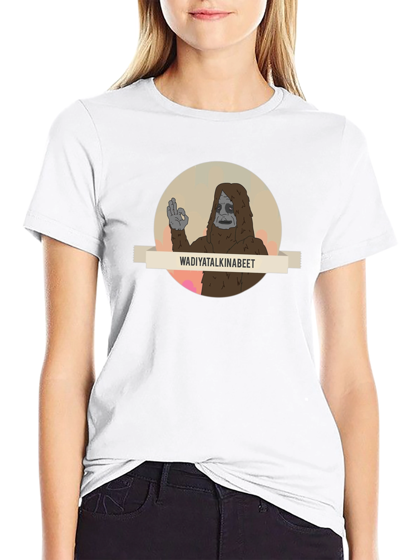 Black Wadiyatalkinabeet Sasquatch T-Shirt view 9