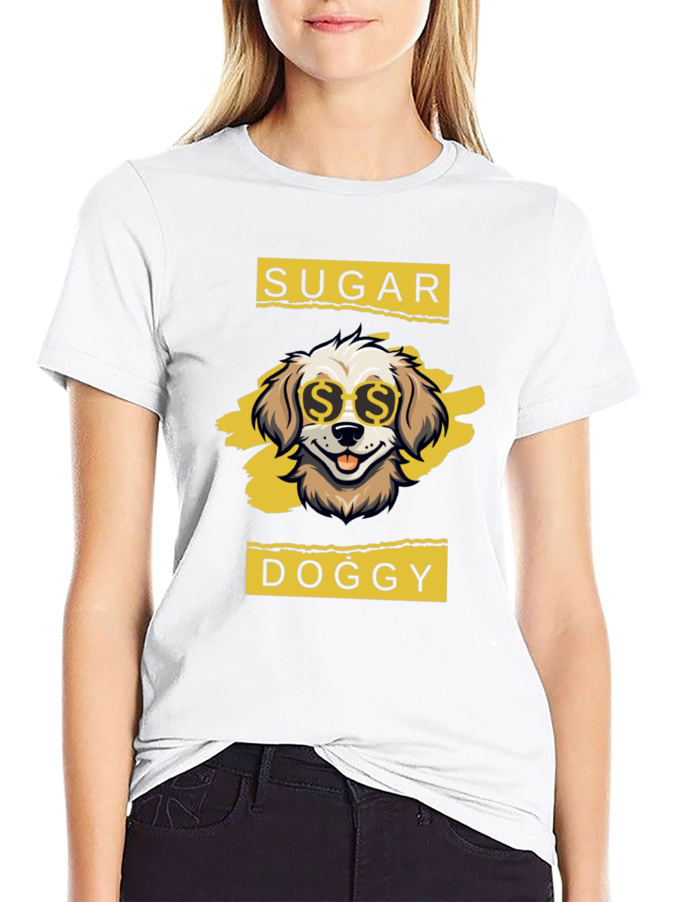Black Sugar Doggy T-Shirt - Cool Canine Design view 9