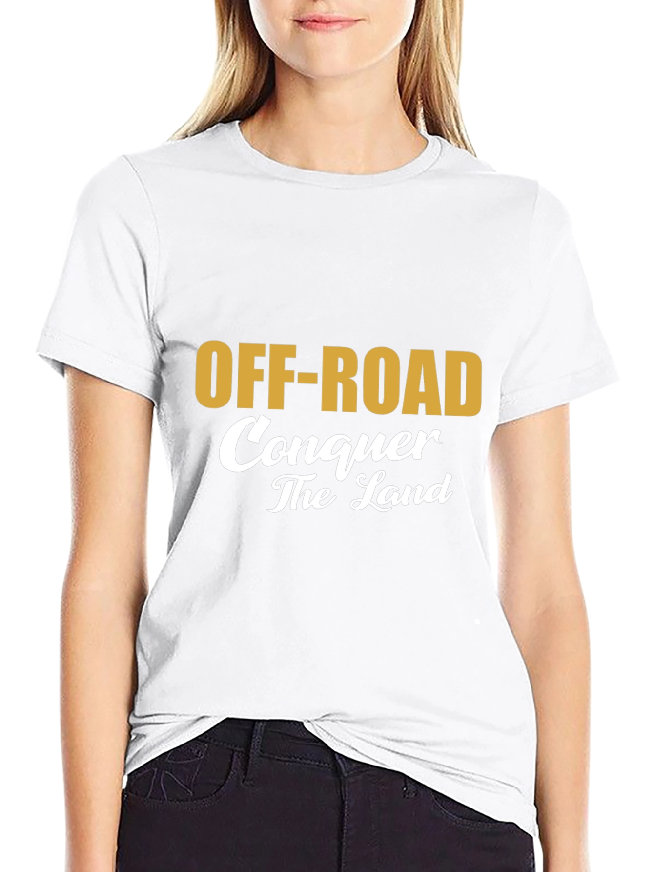 Black Off-Road Conquer the Land Black T-Shirt view 9