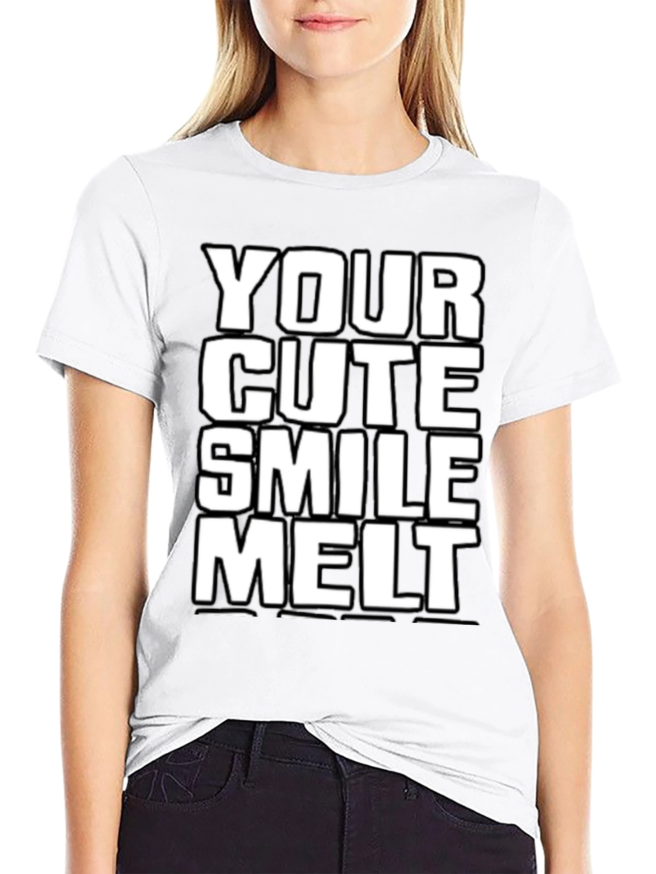 Black Your Cute Smile Melt T-Shirt view 9