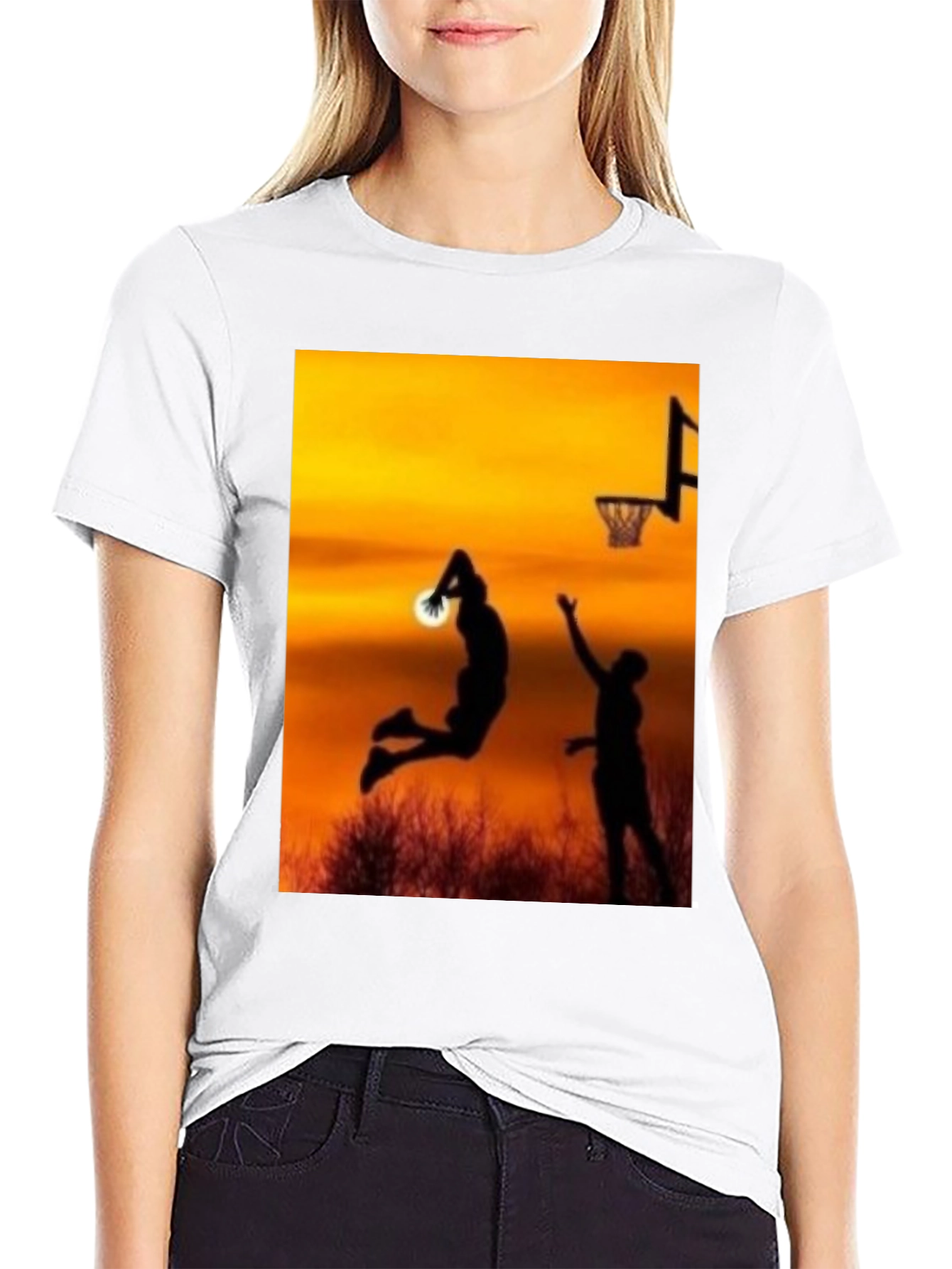Sunset Basketball Graphic T-Shirt - 9