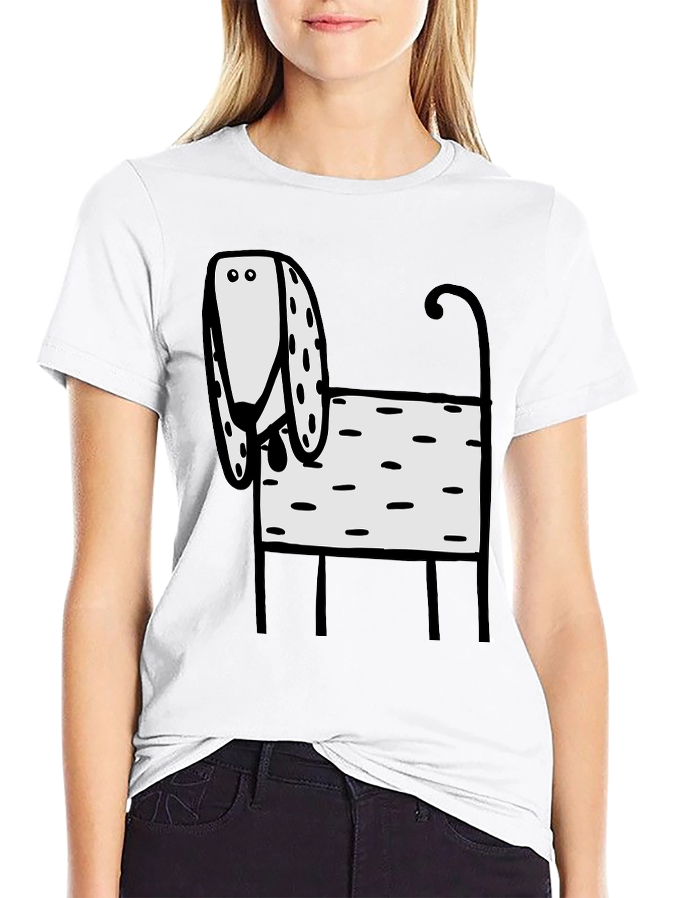 Funny Dog Graphic T-Shirt Black - 9