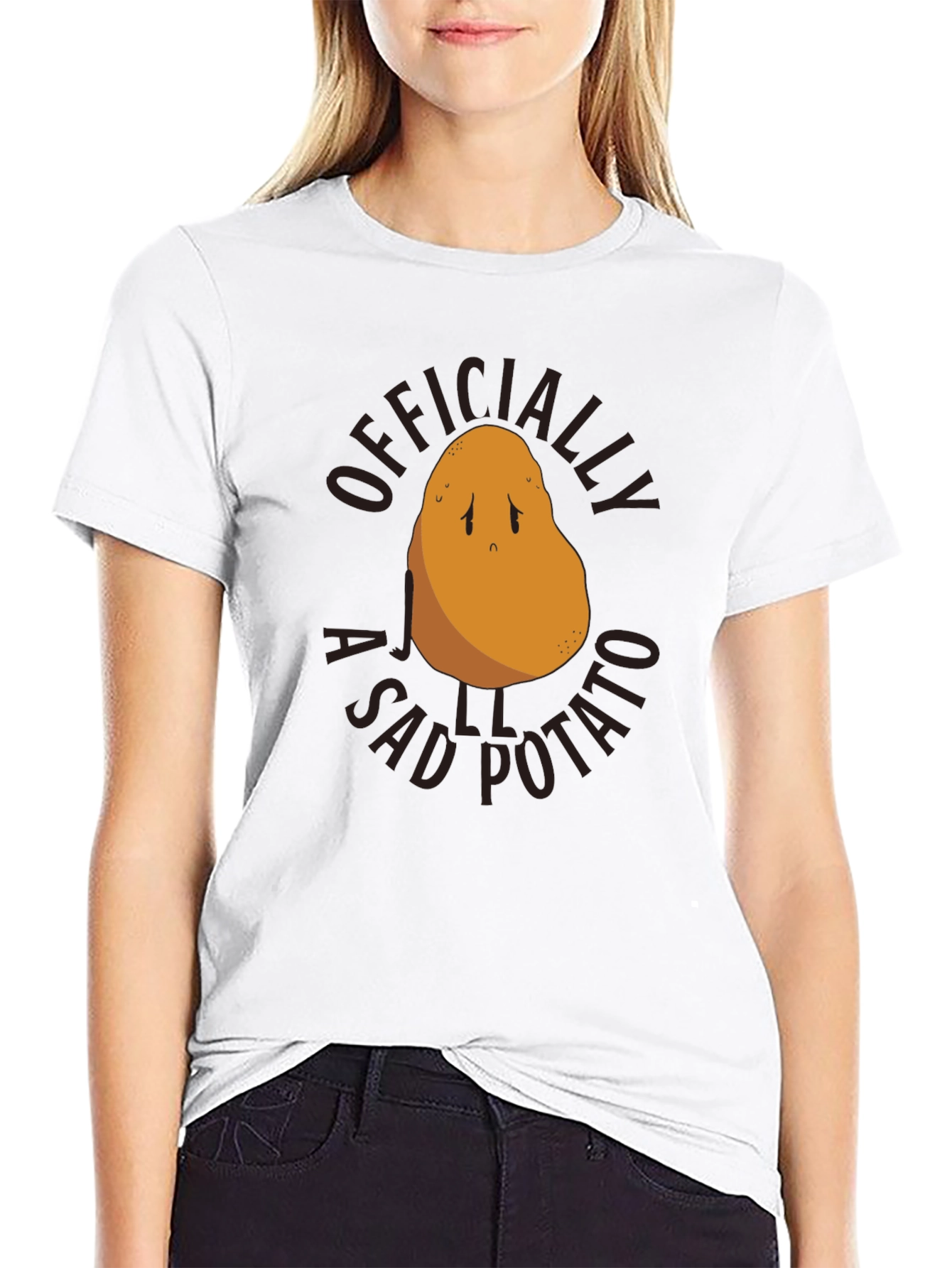 Black Officially a Sad Potato T-Shirt view 9