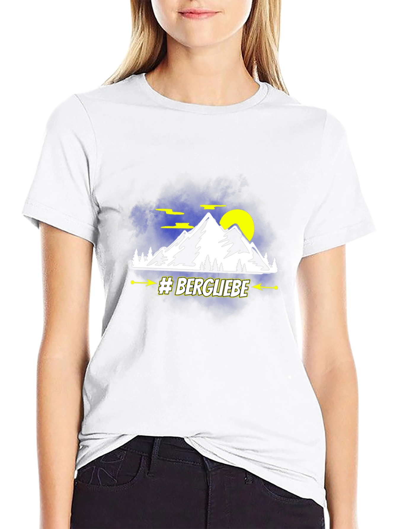 Black Bergliebe Mountain Graphic T-Shirt view 9