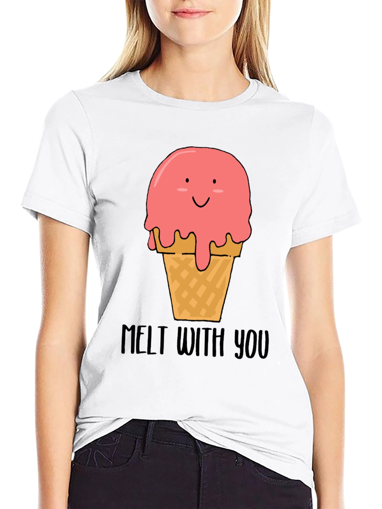 Black Melt With You Ice Cream Graphic Tee view 9