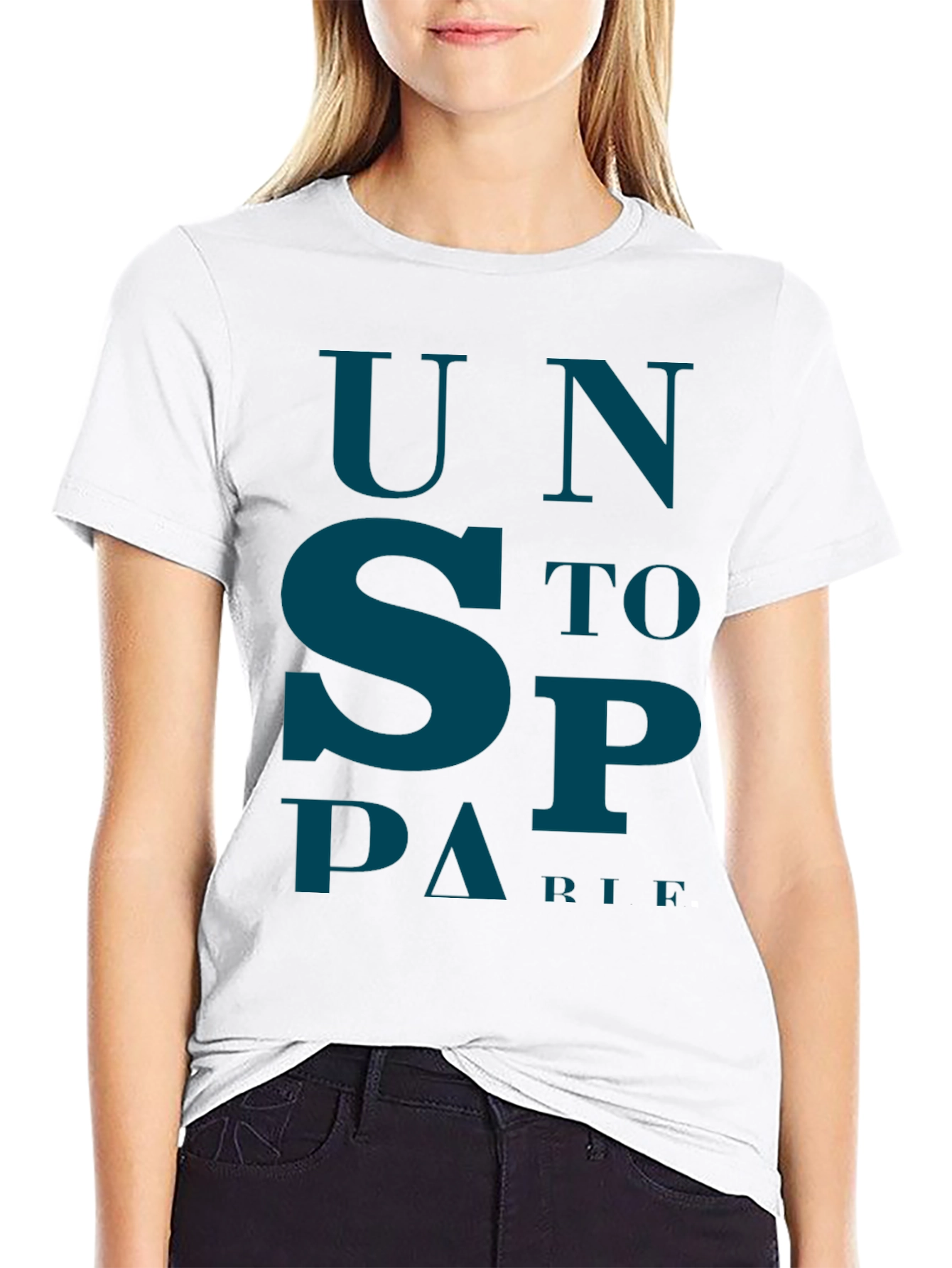 Black Unstoppable Graphic Print Tee - Black view 9