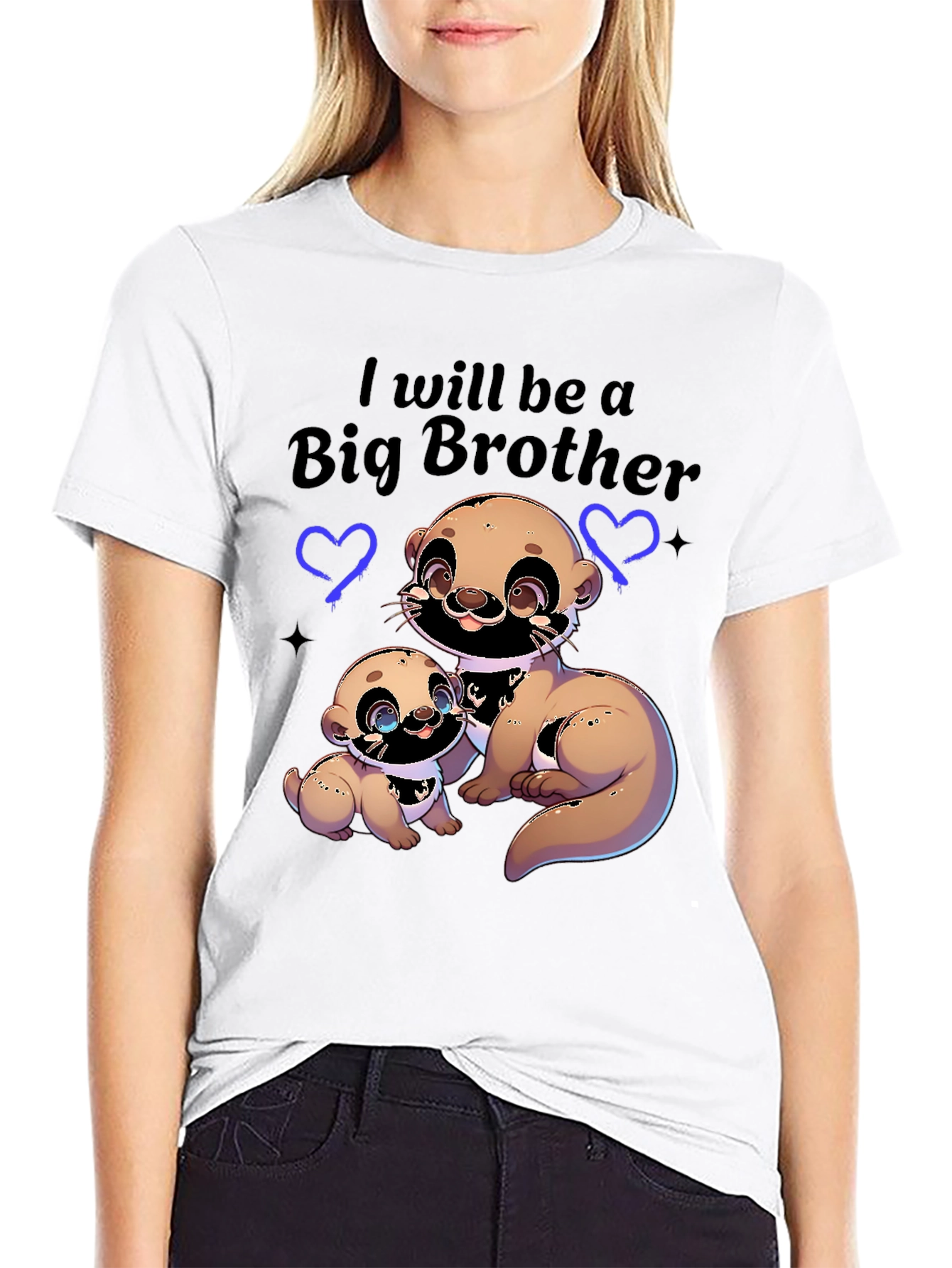 Black Big Brother Otter Graphic Tee view 9