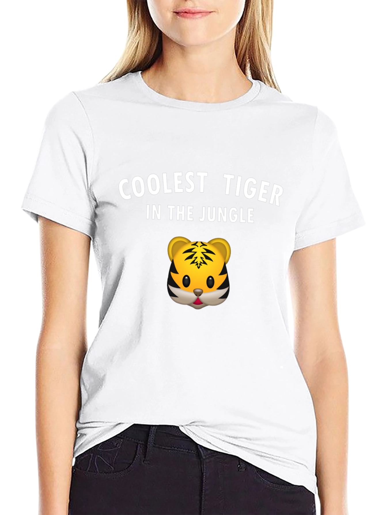 Black Coolest Tiger in the Jungle T-Shirt view 9