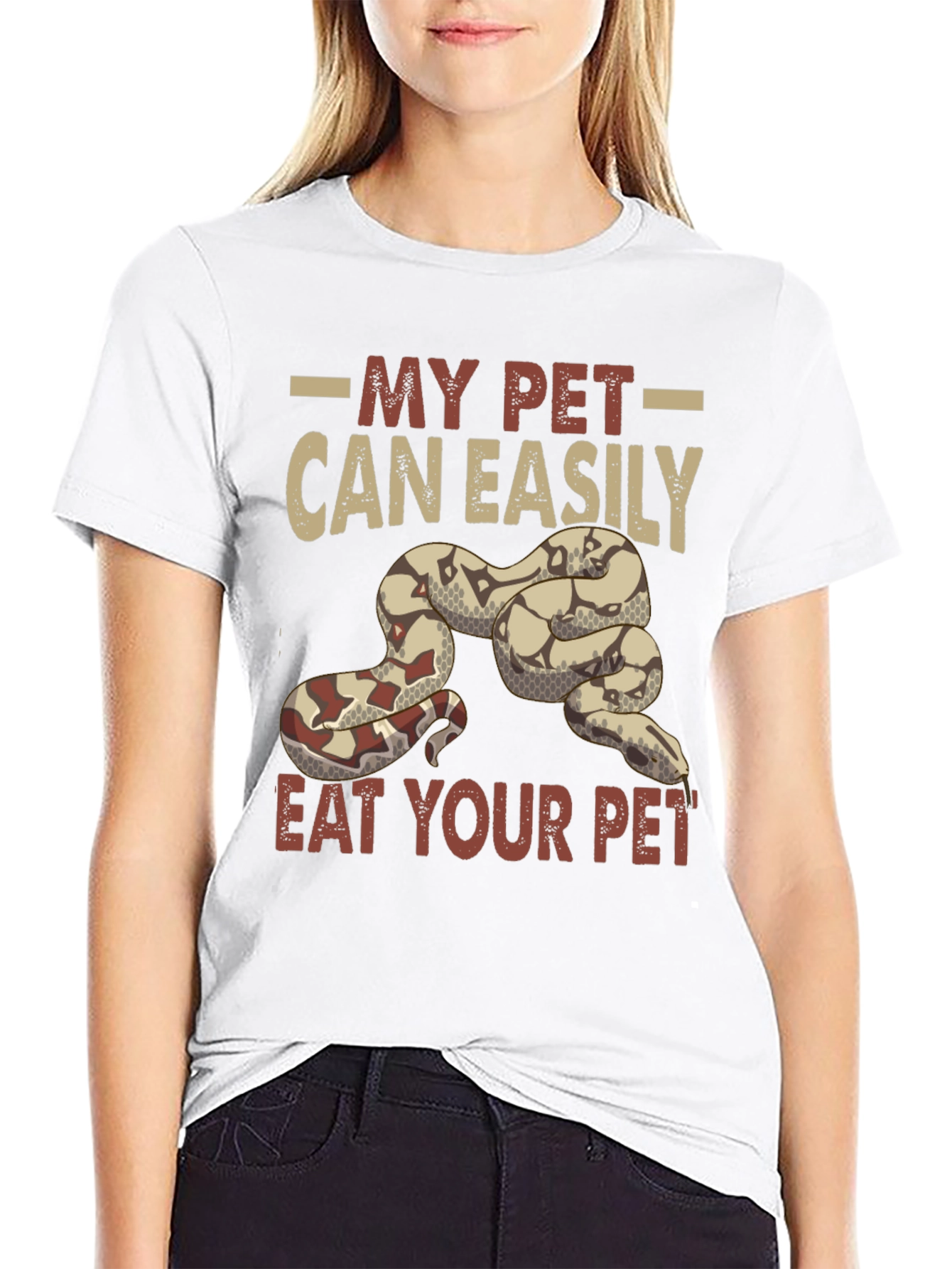 Black My Pet Can Easily Eat Your Pet T-Shirt view 9