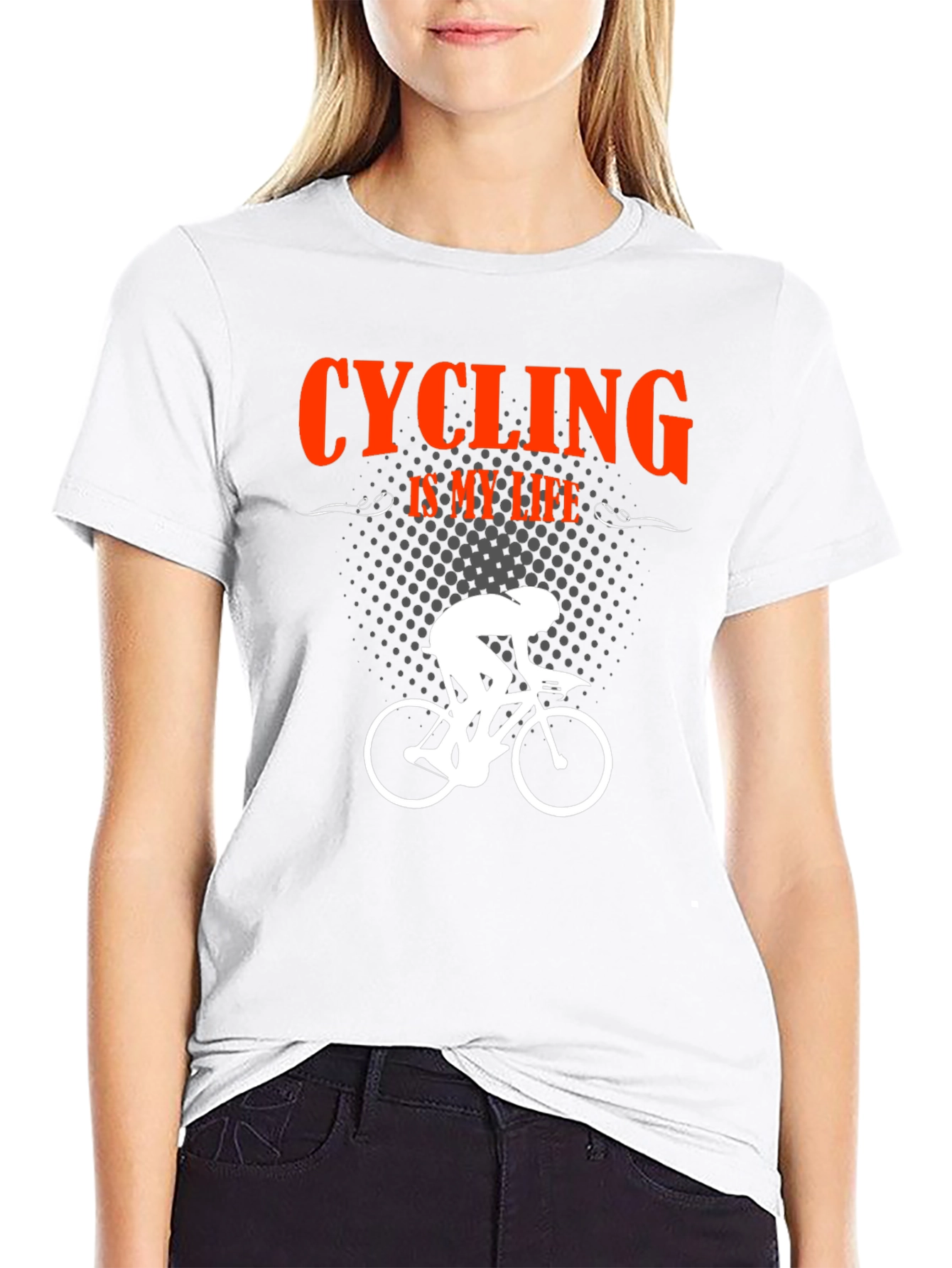 Black Cycling Is My Life Black T-Shirt view 9