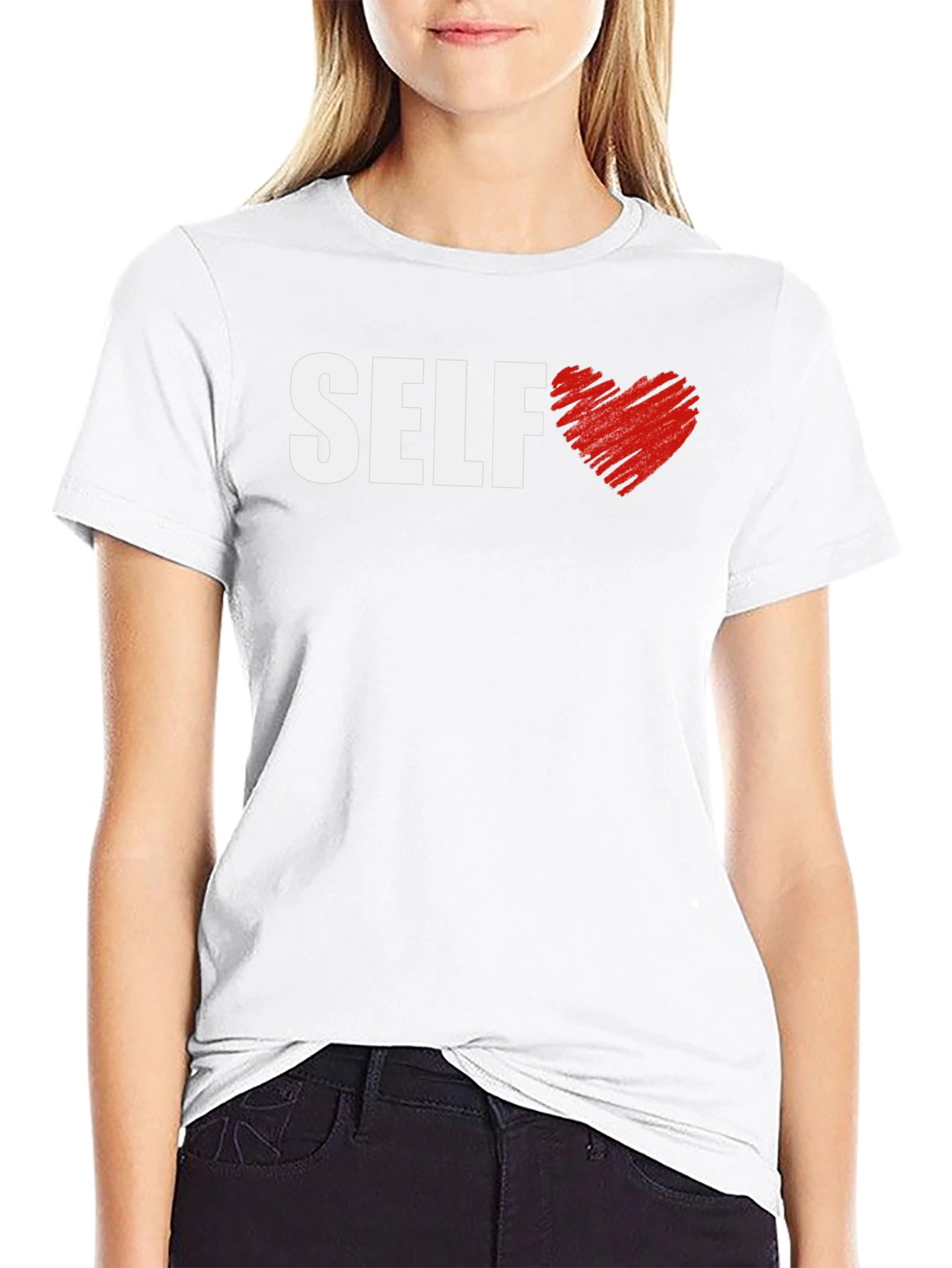 Black Self Love Graphic T-Shirt - Black view 9