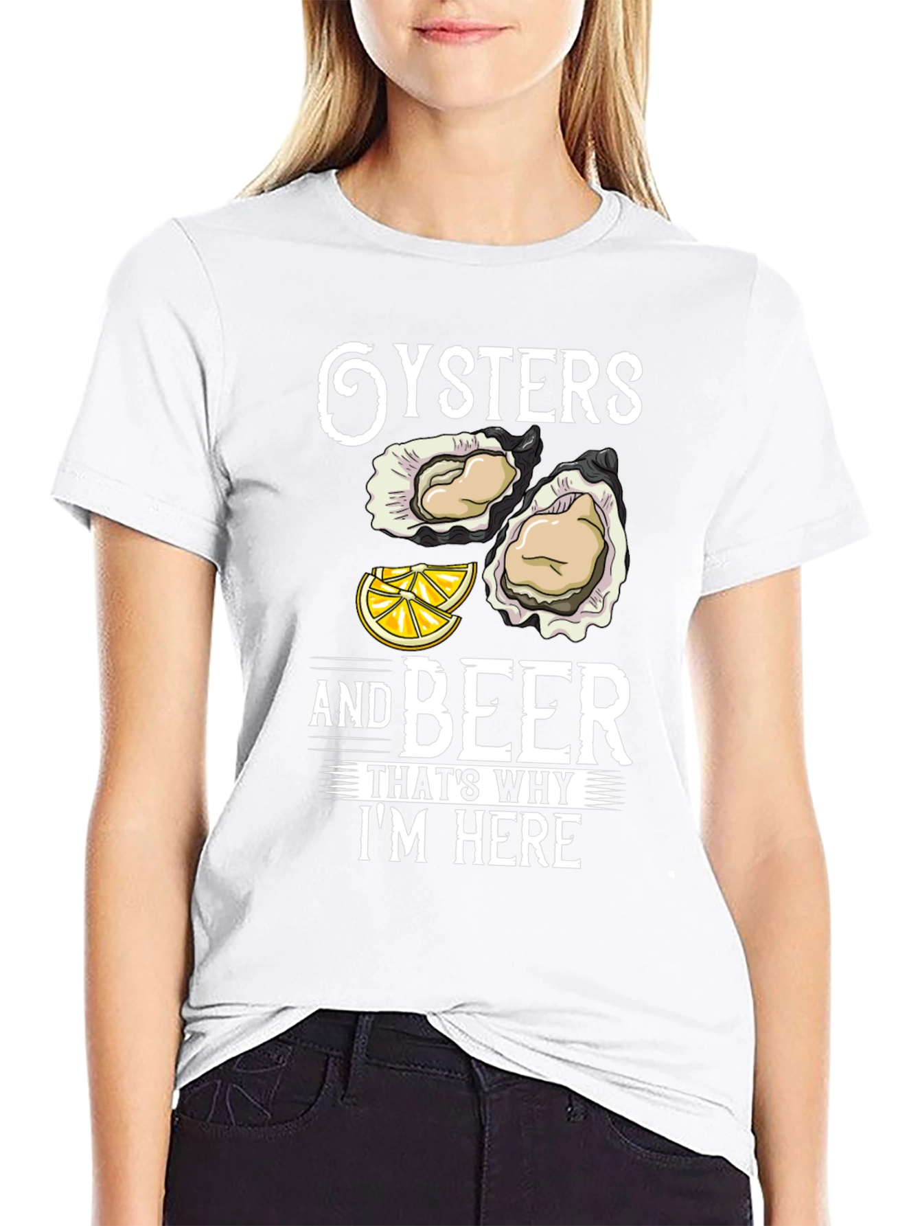 Black Oysters and Beer Graphic T-Shirt view 9