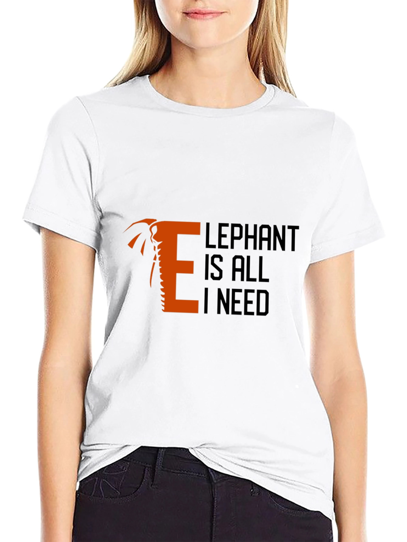 Black Elephant Is All I Need Graphic Tee view 9
