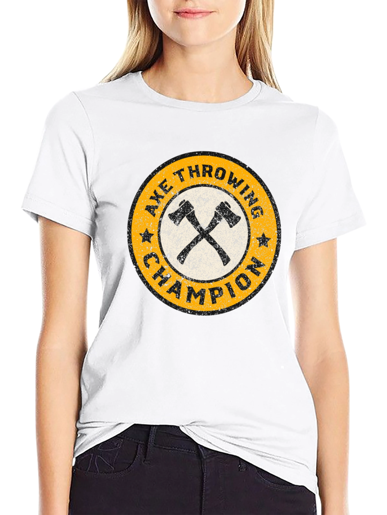 Black Axe Throwing Champion Graphic T-Shirt view 9