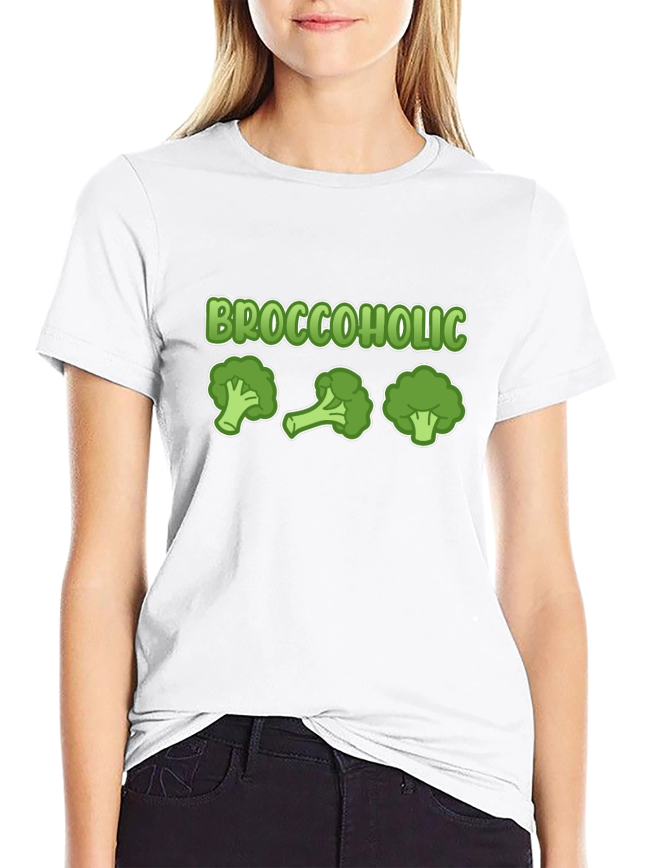 Black Broccoholic Funny Broccoli Lover T-Shirt view 9