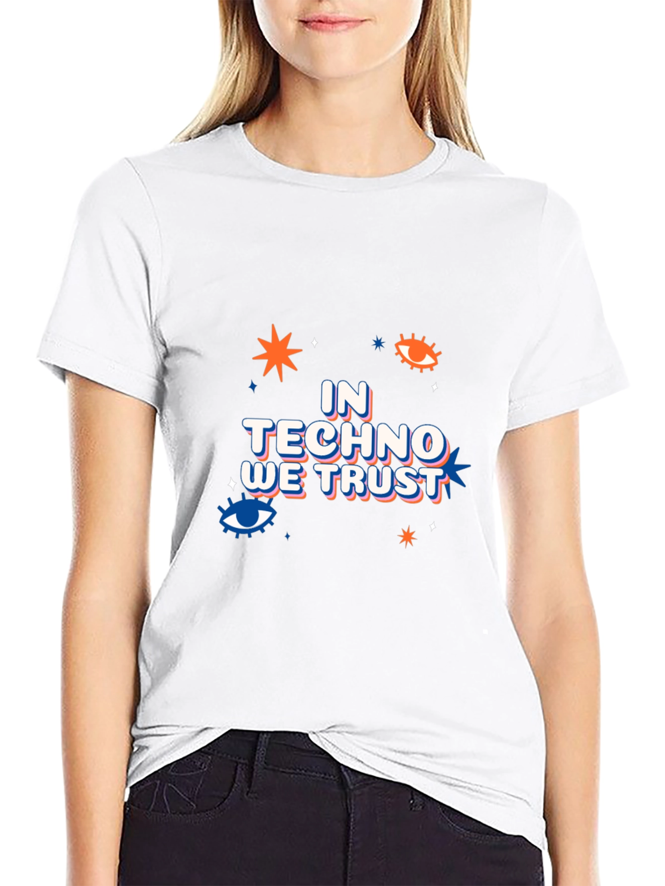 Black In Techno We Trust Graphic Tee view 9