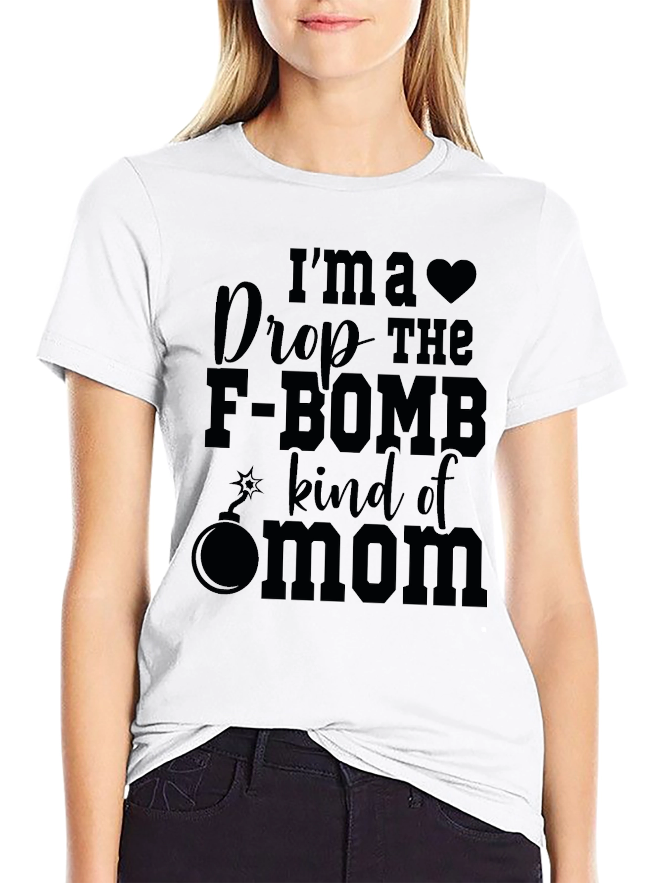 Black I'm a Drop the F-Bomb Kind of Mom Funny T-Shirt view 9