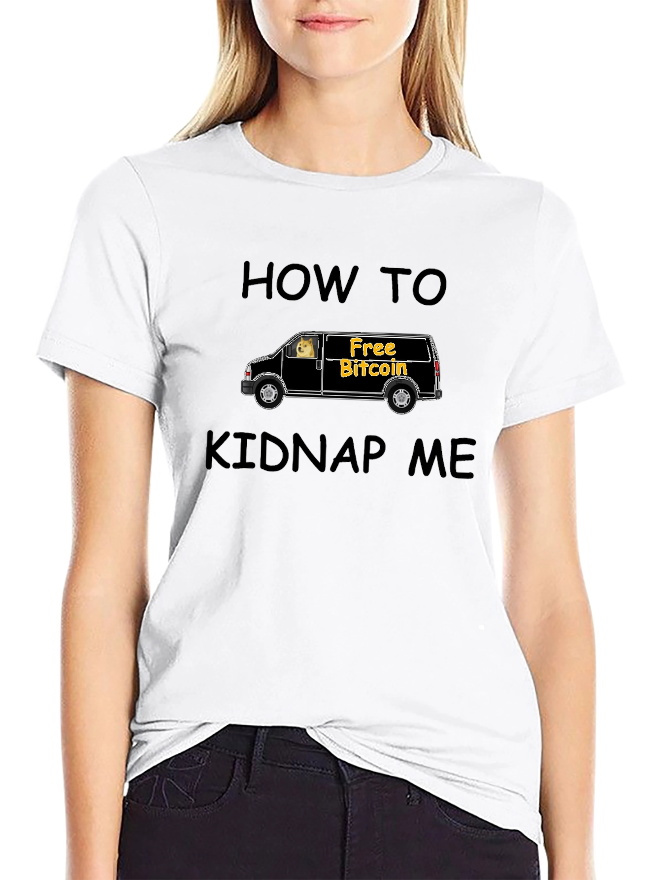 Black How To Kidnap Me T-Shirt view 9
