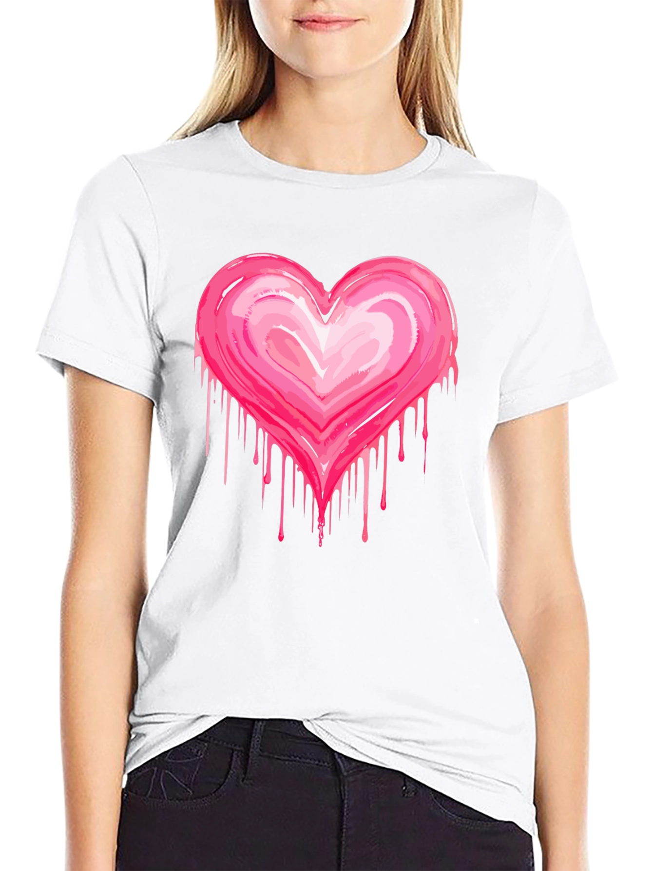 Heart Drip Tee - Bold Black T-Shirt - 9