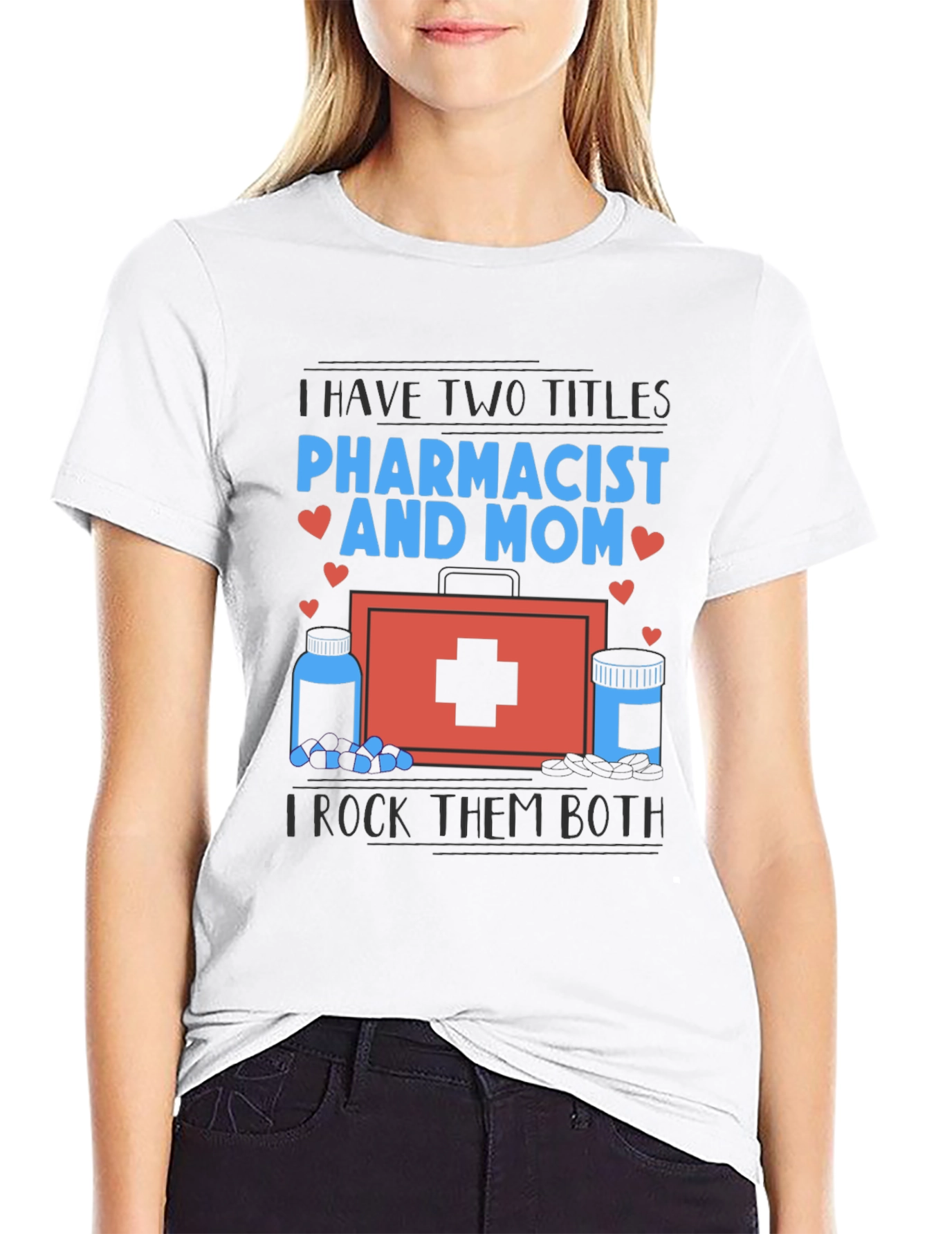 Black Pharmacist Mom T-Shirt - I Rock Them Both view 9
