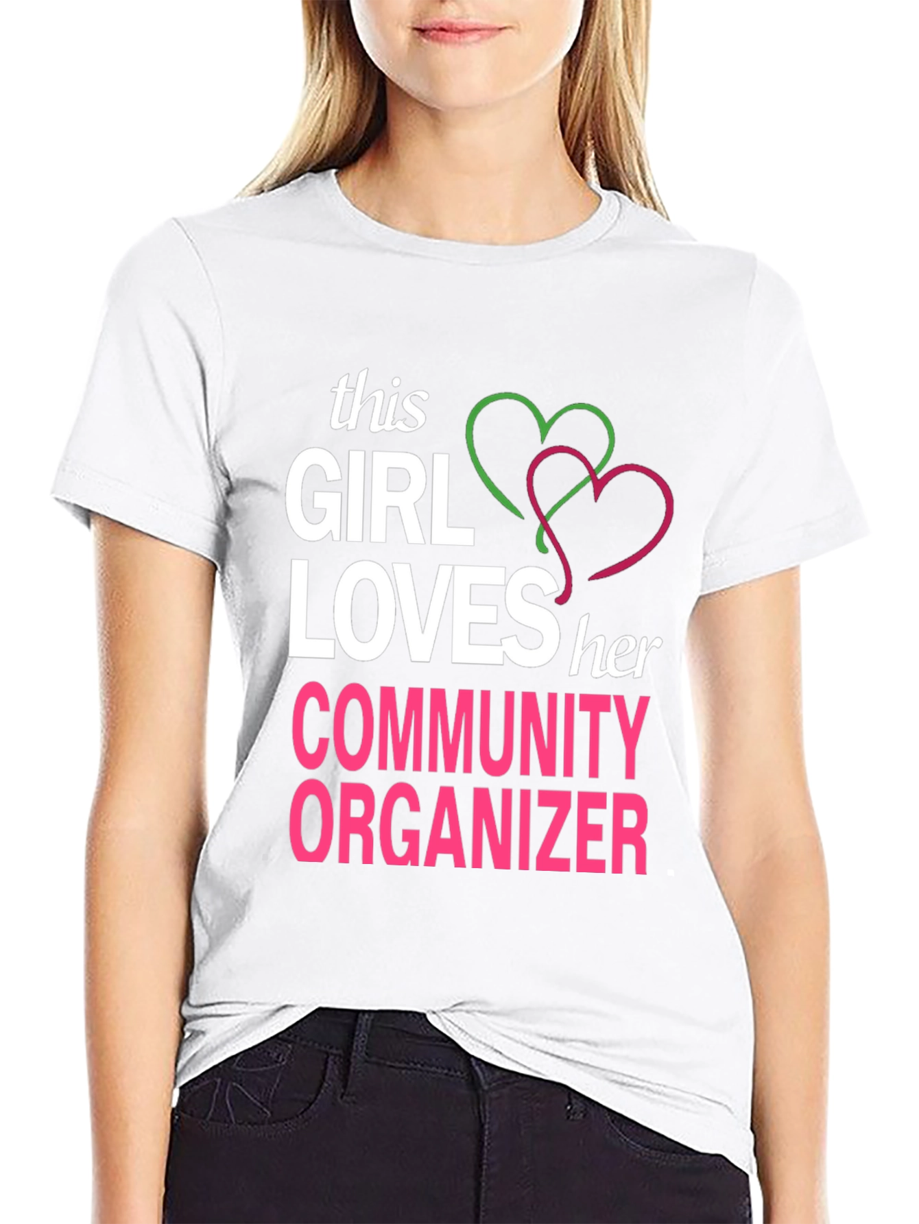 Black Loves Her Community Organizer Black T-Shirt view 9