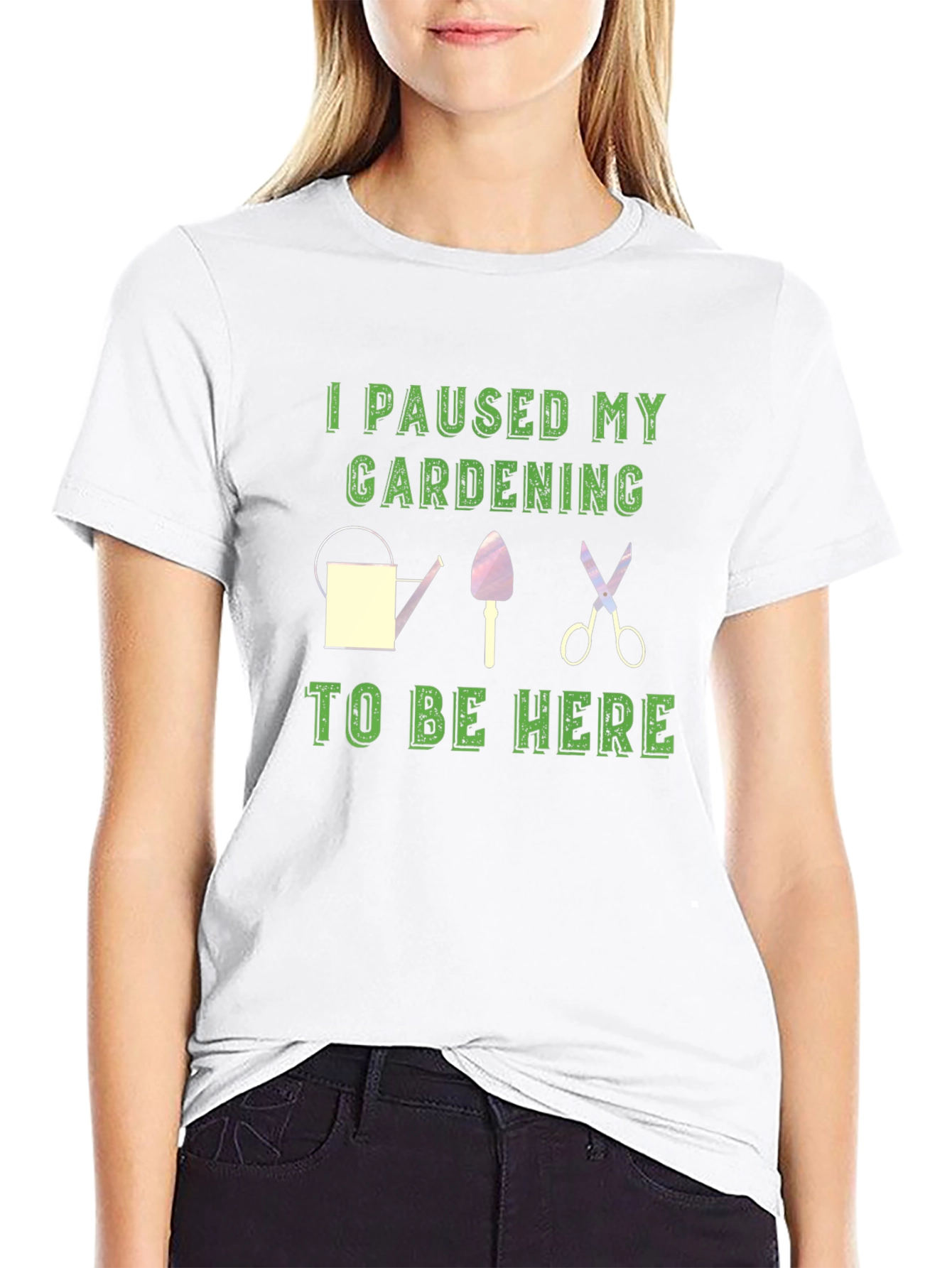 Black Gardening Pause T-Shirt - Funny Gardener Gift view 9