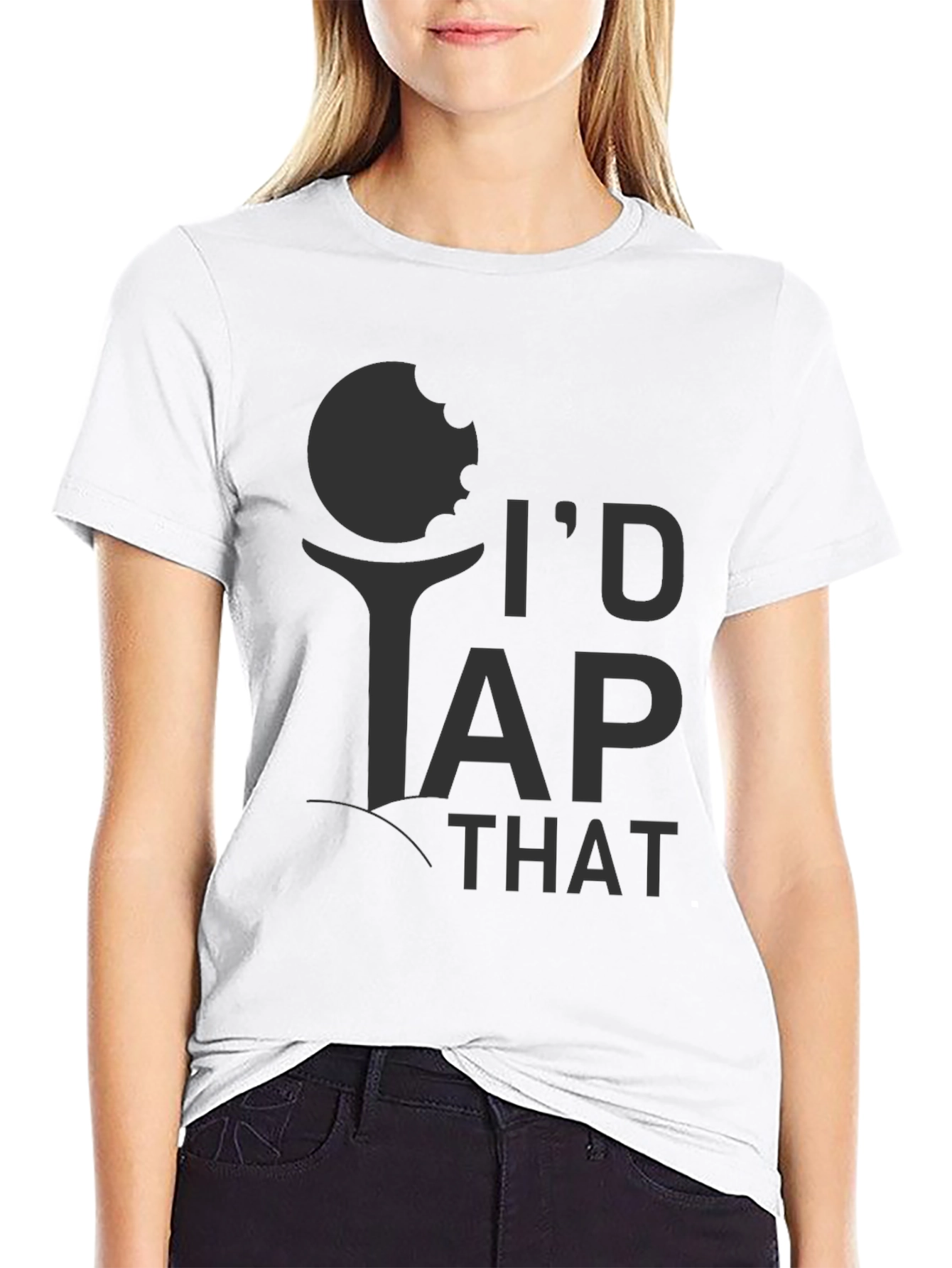 Black I'd Tap That Golf T-Shirt view 9