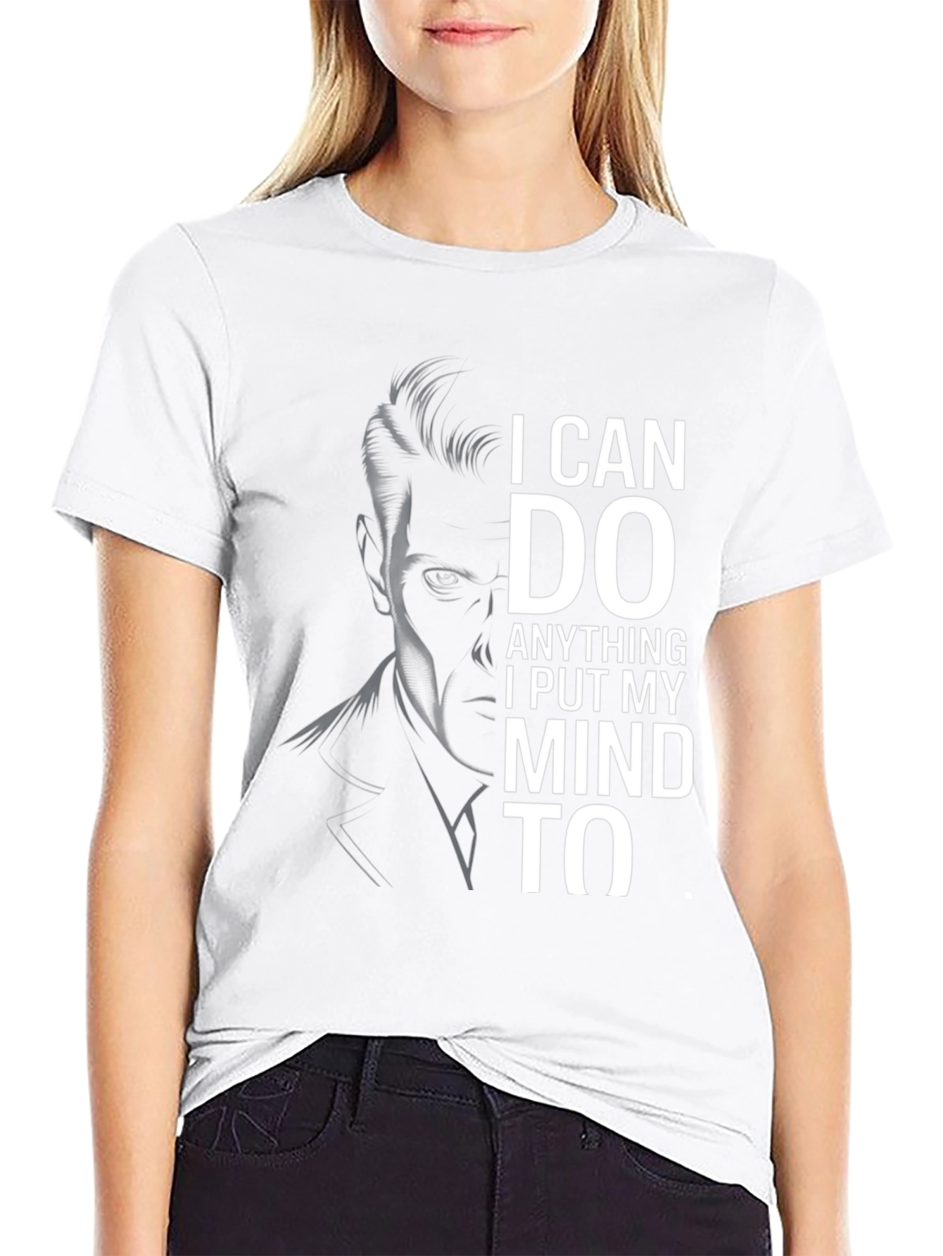 Black I Can Do Anything T-Shirt - Black Graphic Tee view 9