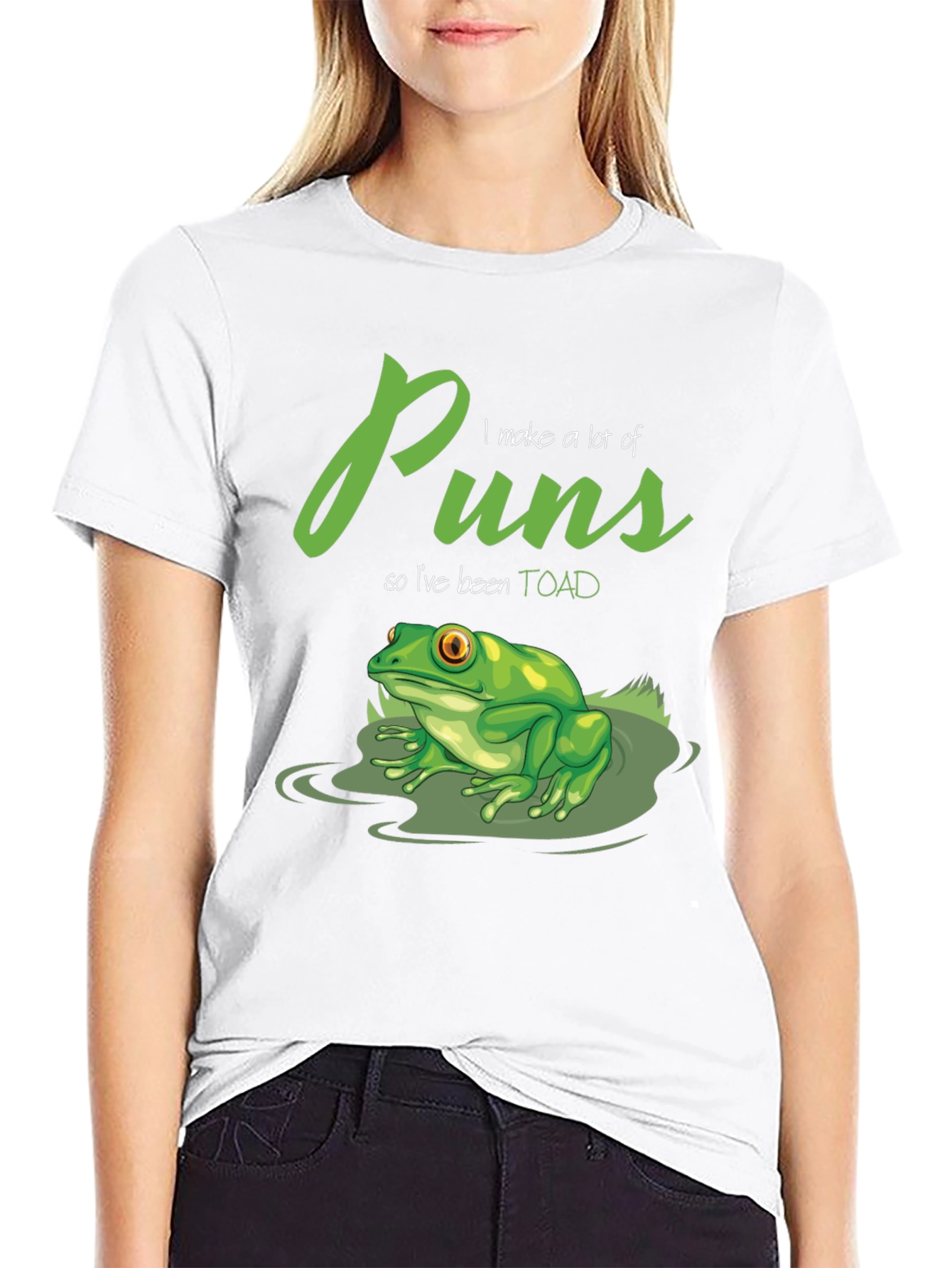 Black Punny Toad T-Shirt - I Make a Lot of Puns view 9