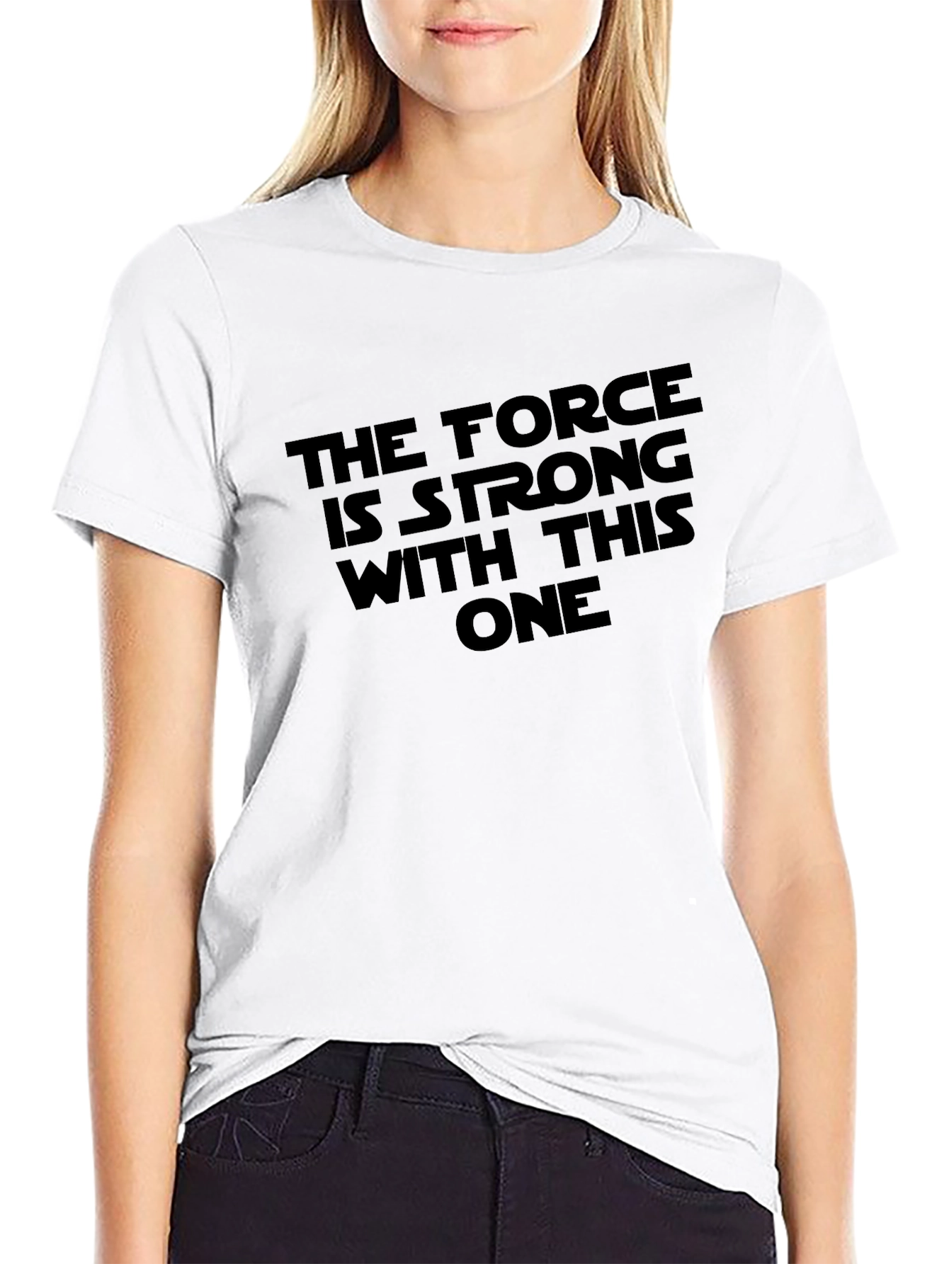 Black Force Is Strong Graphic T-Shirt - Black view 9