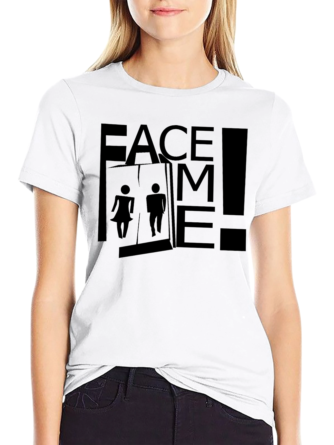 Black Face Me! Funny Bathroom Humor T-Shirt view 9