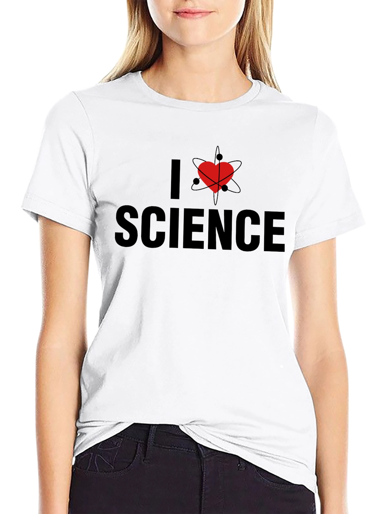 Black I Heart Science Graphic T-Shirt - Black view 9