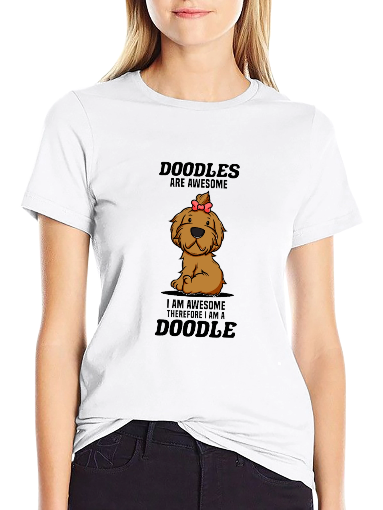Black Doodles Are Awesome T-Shirt view 9