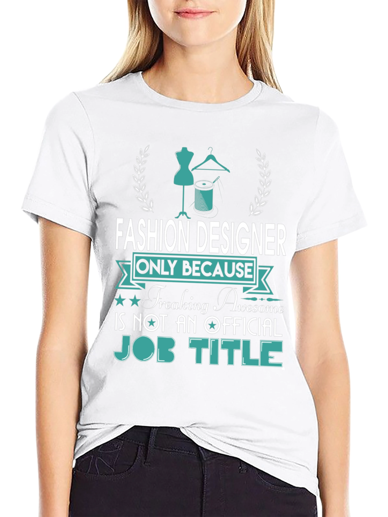 Black Fashion Designer Awesome Job Title Tee view 9
