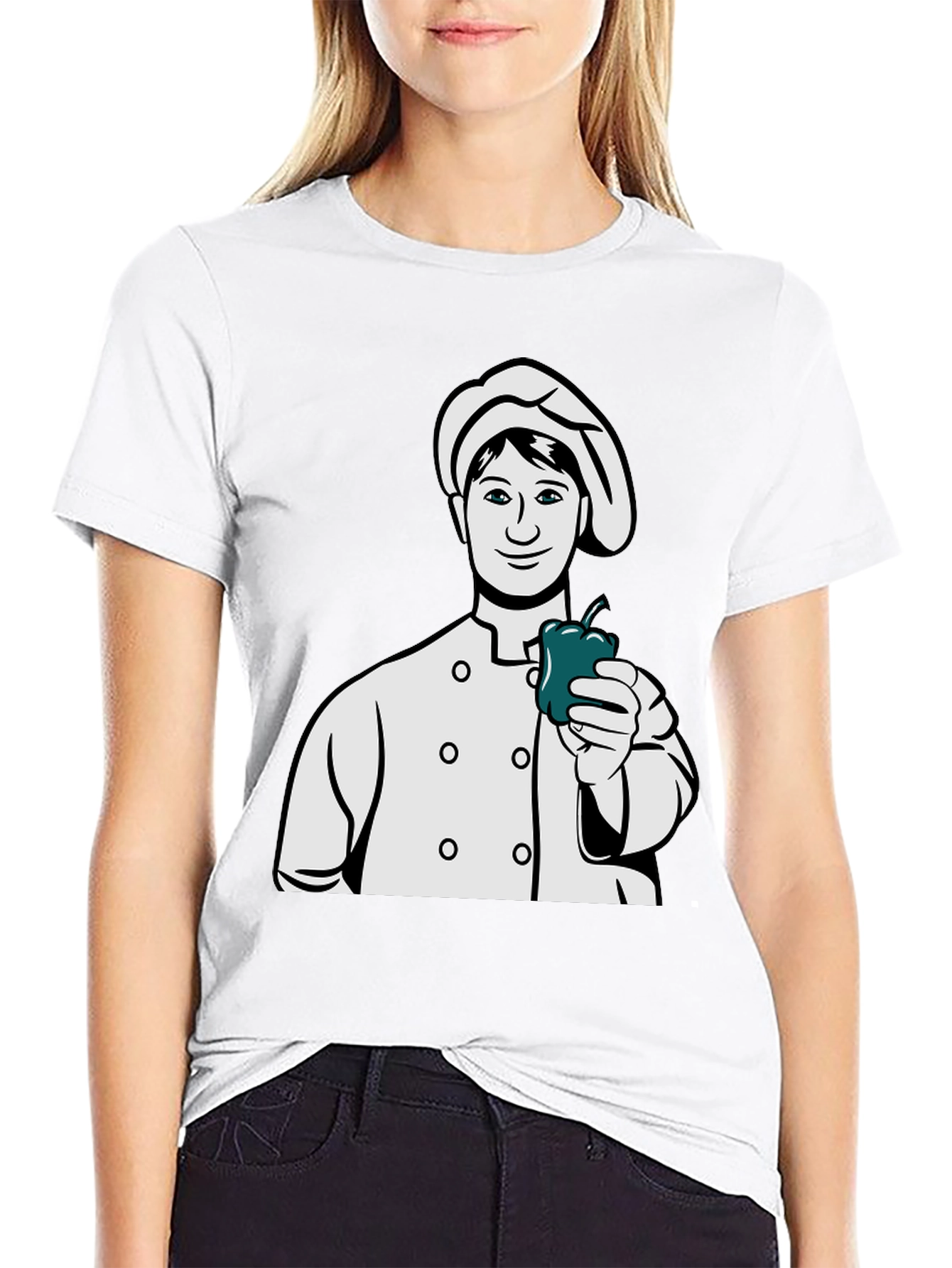 Black Chef Pepper Graphic T-Shirt view 9