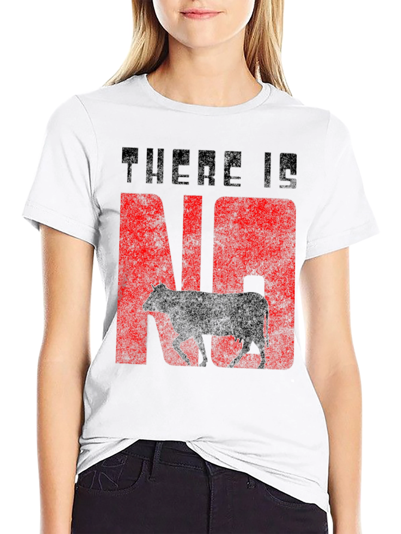 Black There Is No Cow Funny Graphic Tee view 9