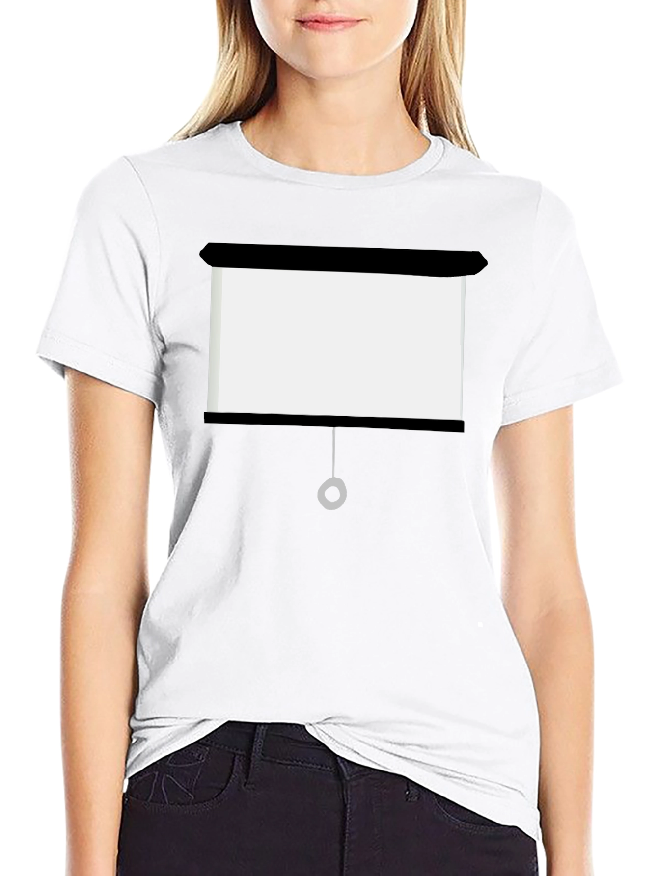 Black Projector Screen Funny T-Shirt view 9