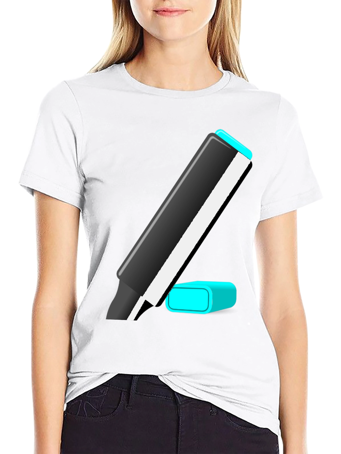 Black Marker Graphic Tee - Casual Style view 9