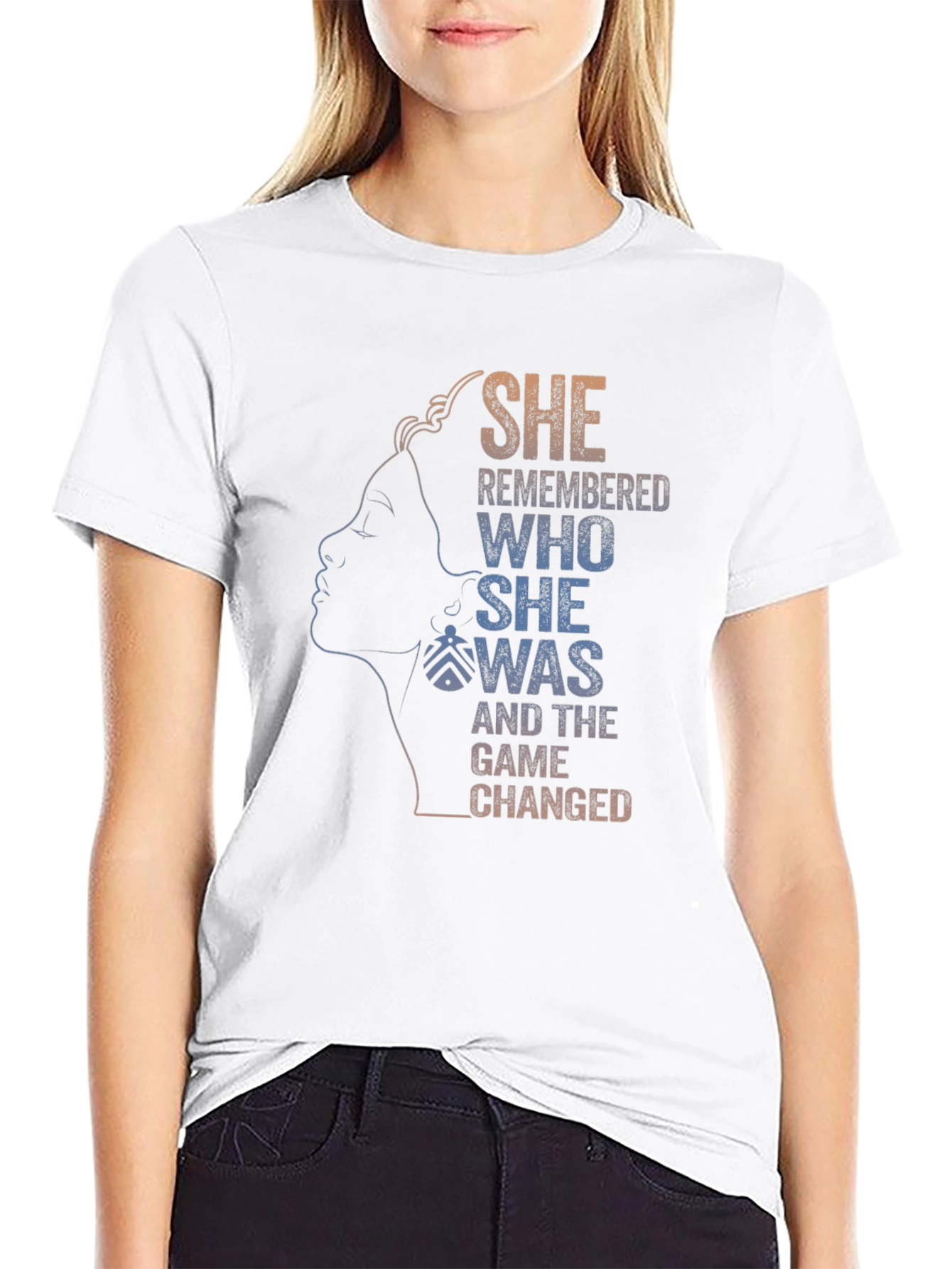 Black She Remembered Who She Was T-Shirt view 9