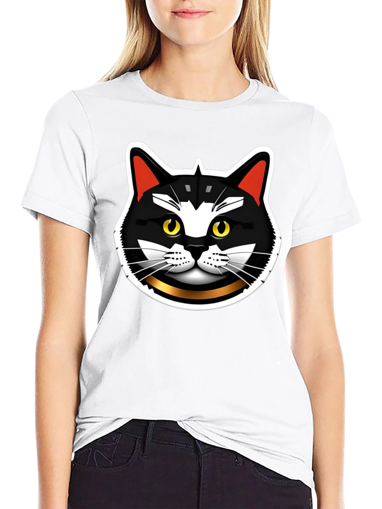 Black Cool Cat Graphic T-Shirt view 9