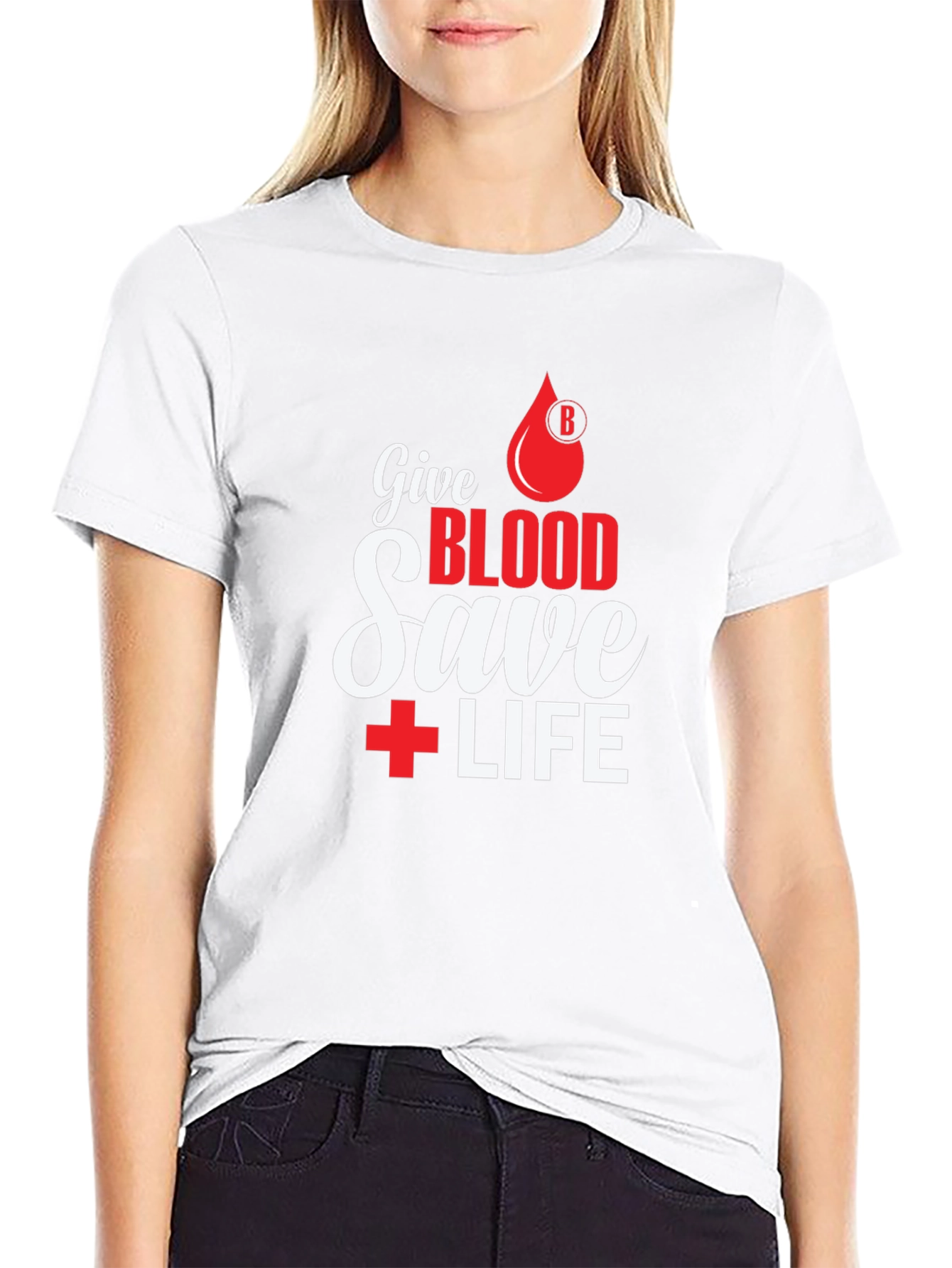 Give Blood Save Life T-Shirt - Donate Blood Tee - 9