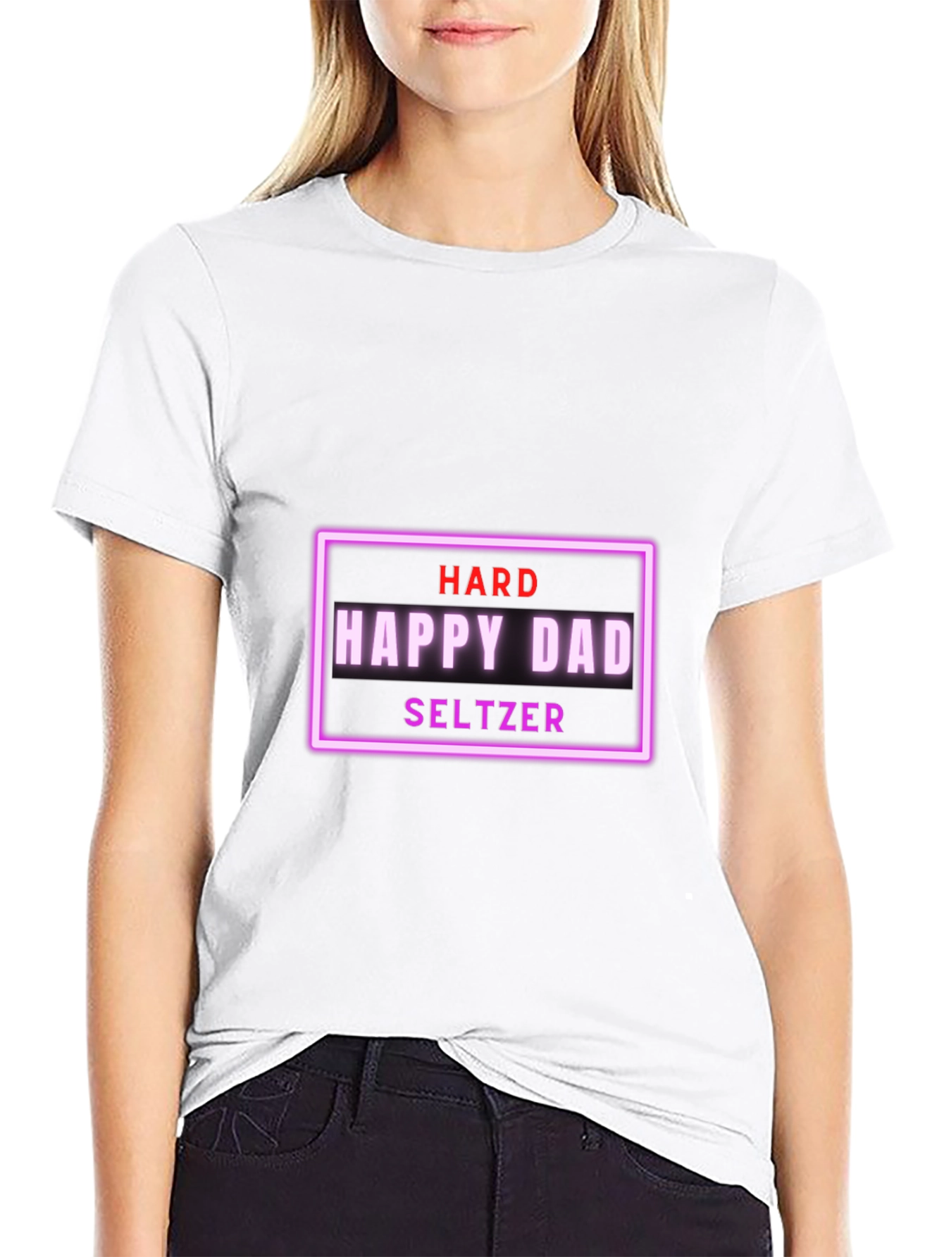 Black Hard Happy Dad Seltzer Graphic Tee view 9