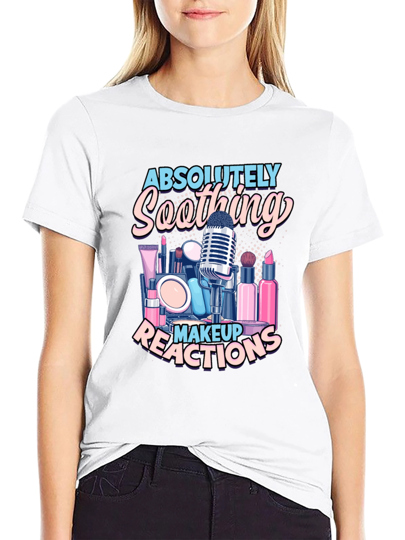Black Soothing Makeup Reactions T-Shirt view 9