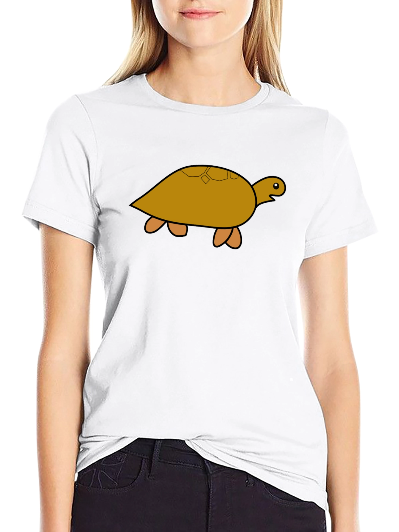 Black Turtle Graphic Tee - Black Cotton T-Shirt view 9