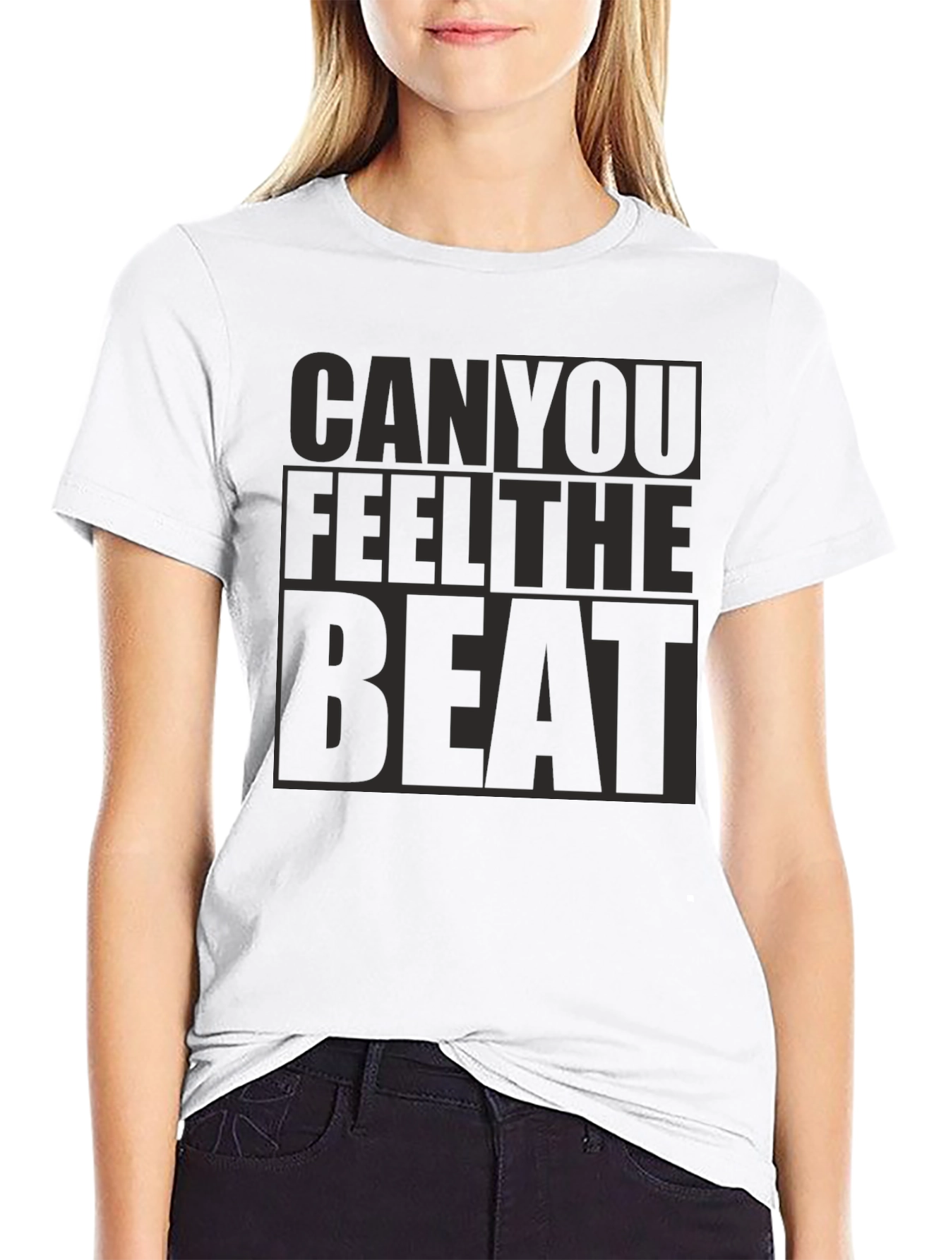 Black Can You Feel The Beat Black T-Shirt view 9
