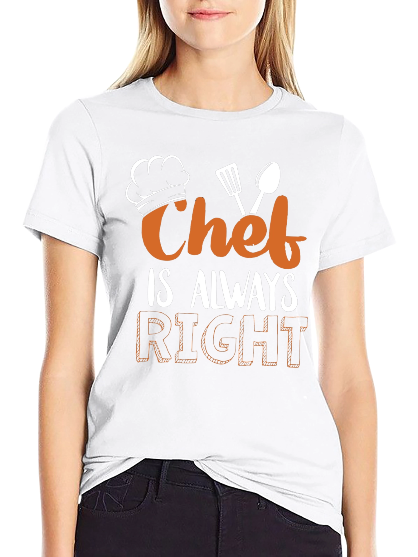 Black Chef Is Always Right Graphic Tee view 9