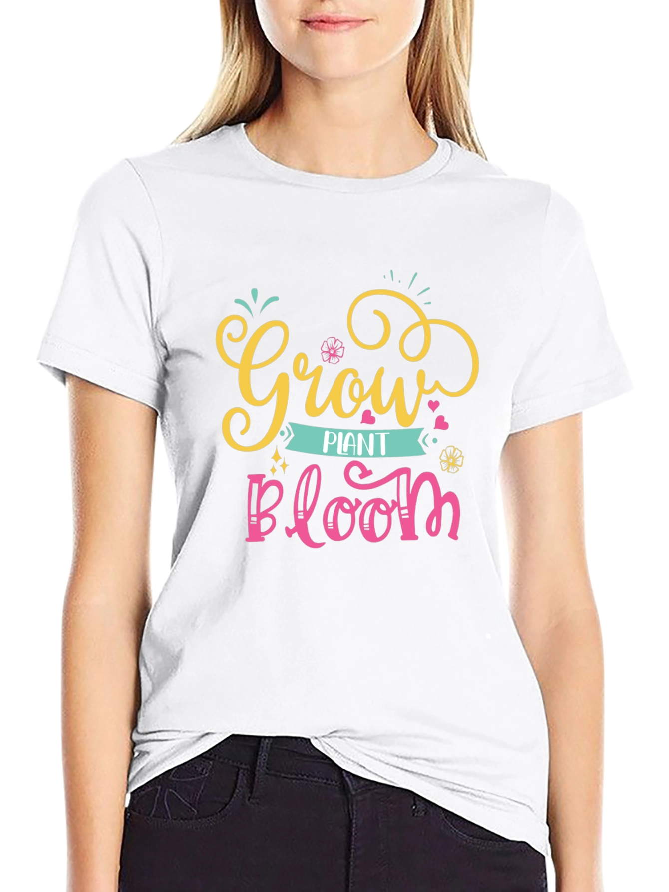 Black Grow Plant Bloom T-Shirt - Nature Lover Tee view 9