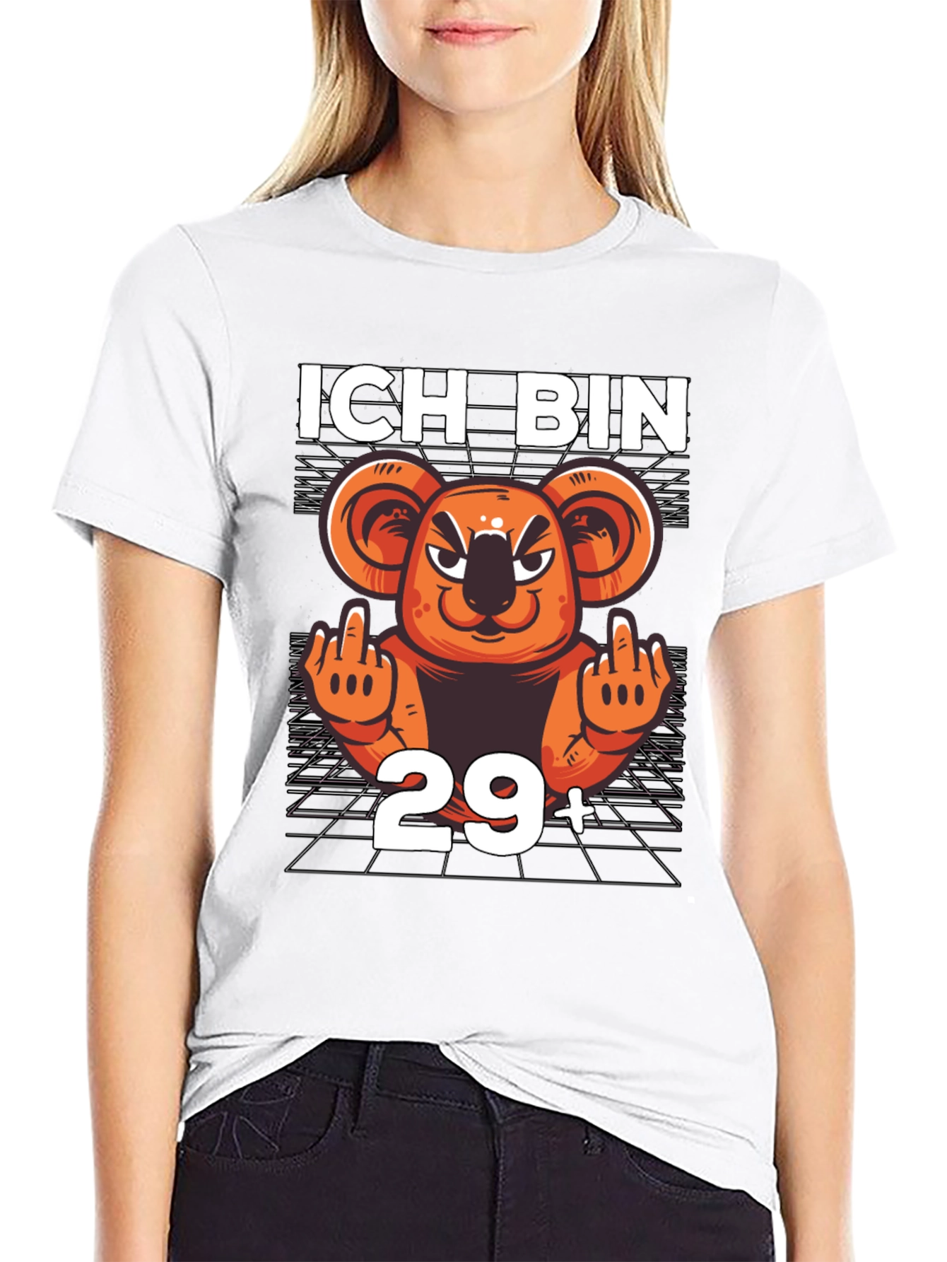 Black Ich Bin 29+ Koala T-Shirt view 9