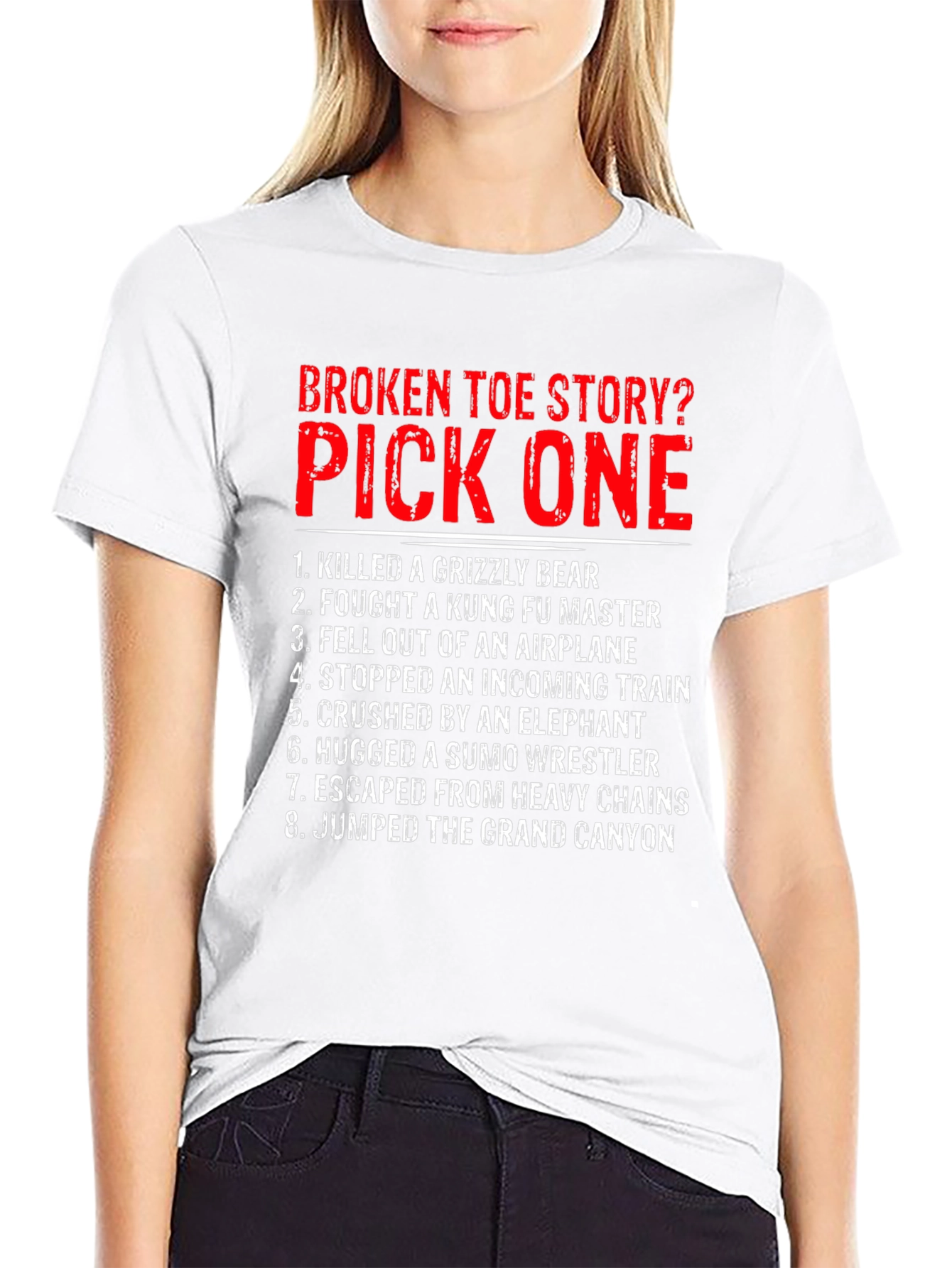 Black Broken Toe Story? Pick One T-Shirt view 9